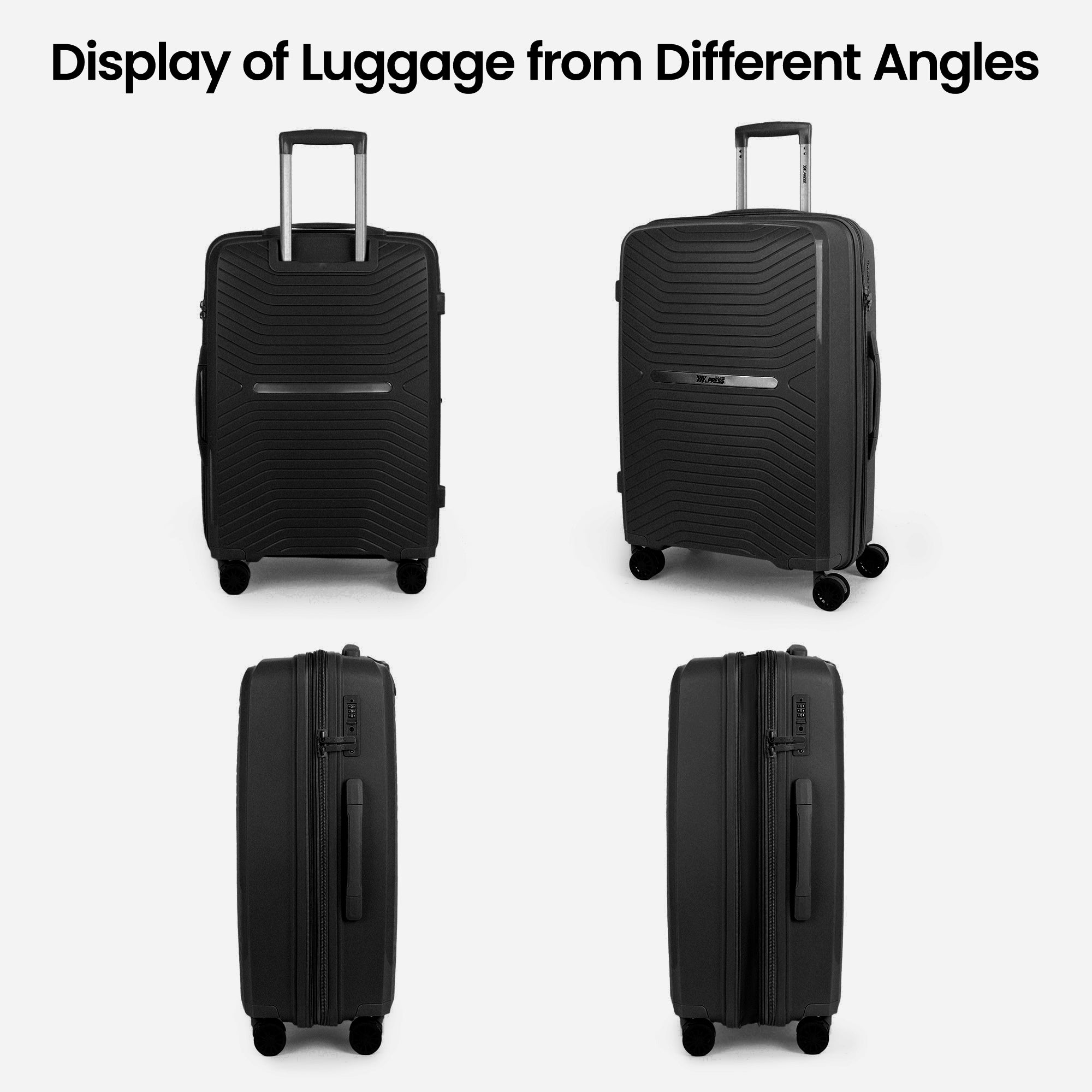 New York XPress 13804,3 Piece Luggage Set w/TSA LOCK,PC Hardside Suitcase Set w/Double Spinner Wheels,Expandable 20%,Luggage Sets,Lightweight Rolling Suitcase for Men/Women（20in/25in/29in）