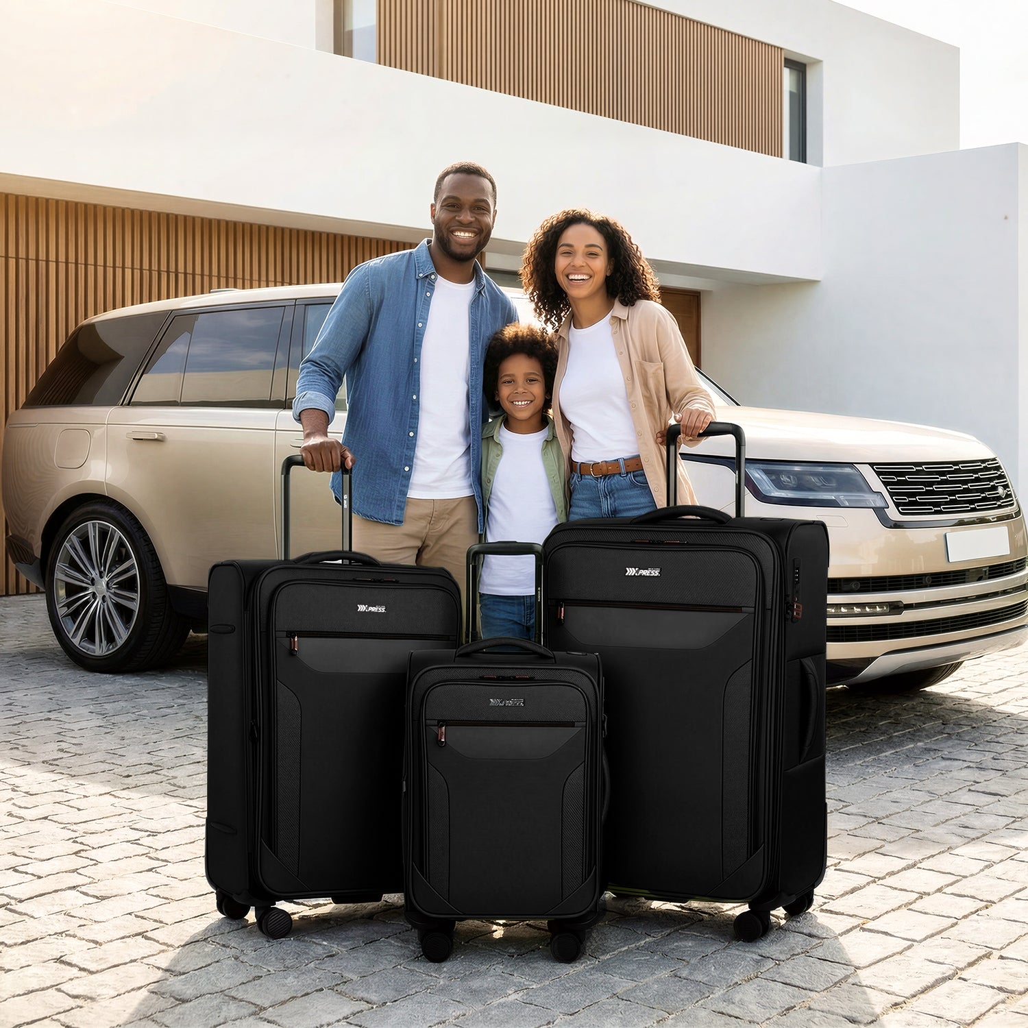 New York XPress WD-8817 3PCS Softside Luggage Set, Expandable Spinner with TSA LOCK, Lightweight Travel Suitcase for Men Women (20/26/30in) ﻿ ﻿