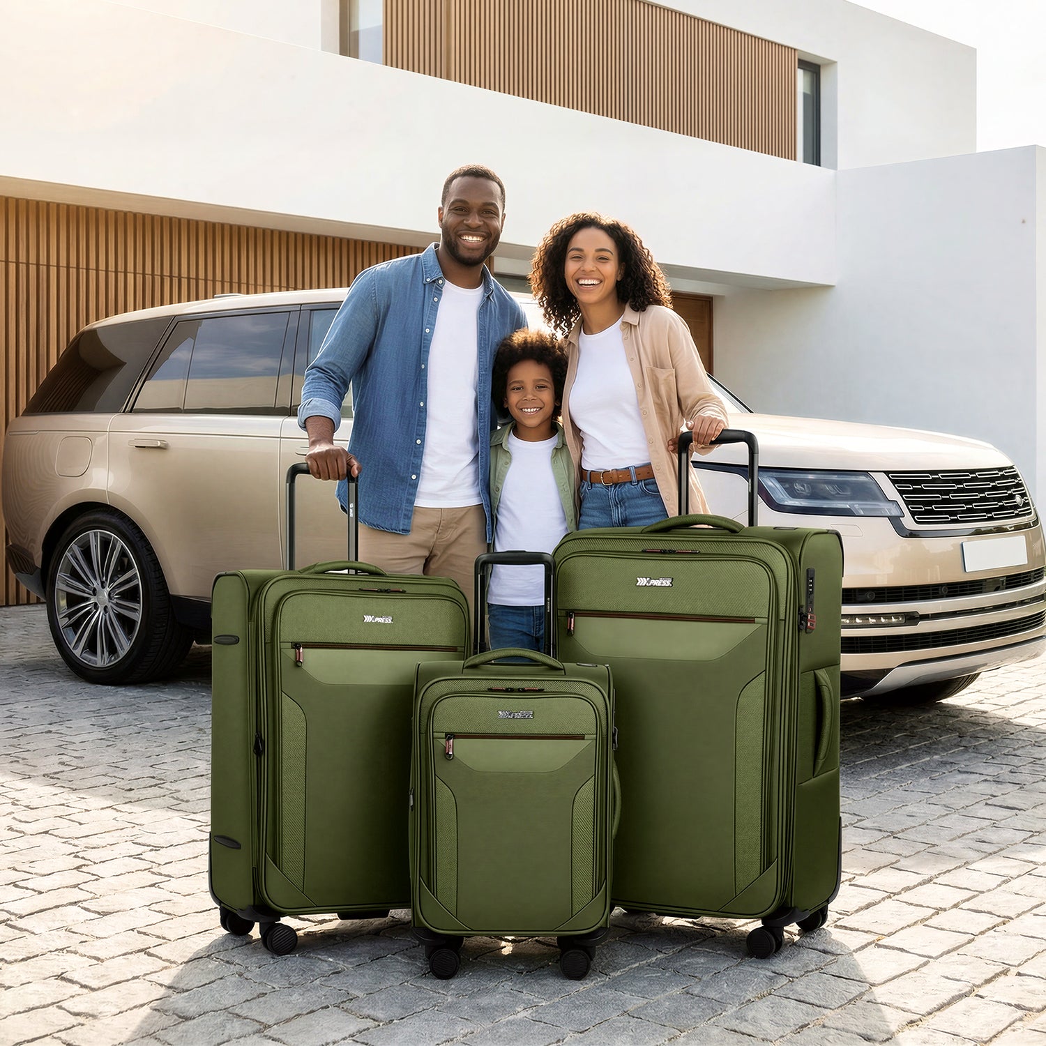 New York XPress WD-8817 3PCS Softside Luggage Set, Expandable Spinner with TSA LOCK, Lightweight Travel Suitcase for Men Women (20/26/30in) ﻿ ﻿