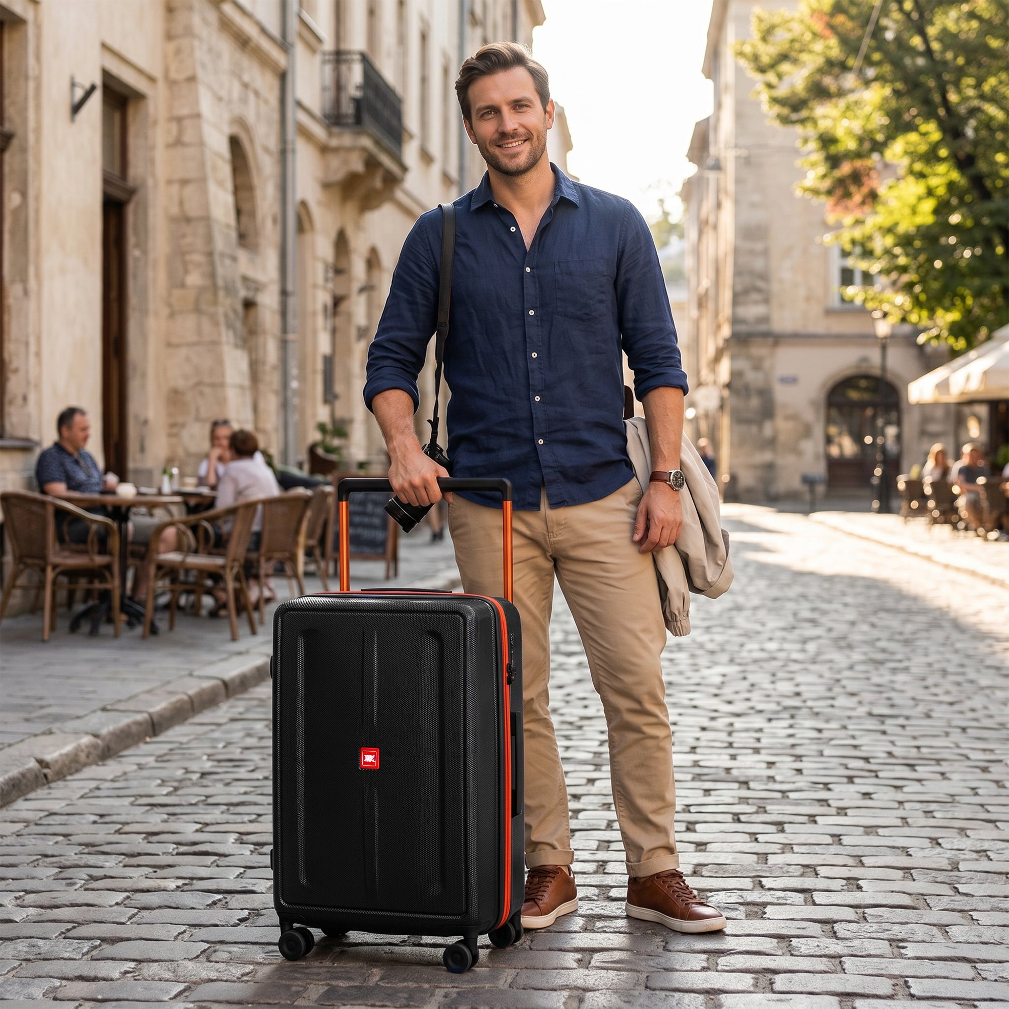 New York XPress LP-13803,3-Piece PC Hardshell Luggage, Expandable 20%, Spinner Wheels, TSA Lock, Wide Handle（20in/26in30in）