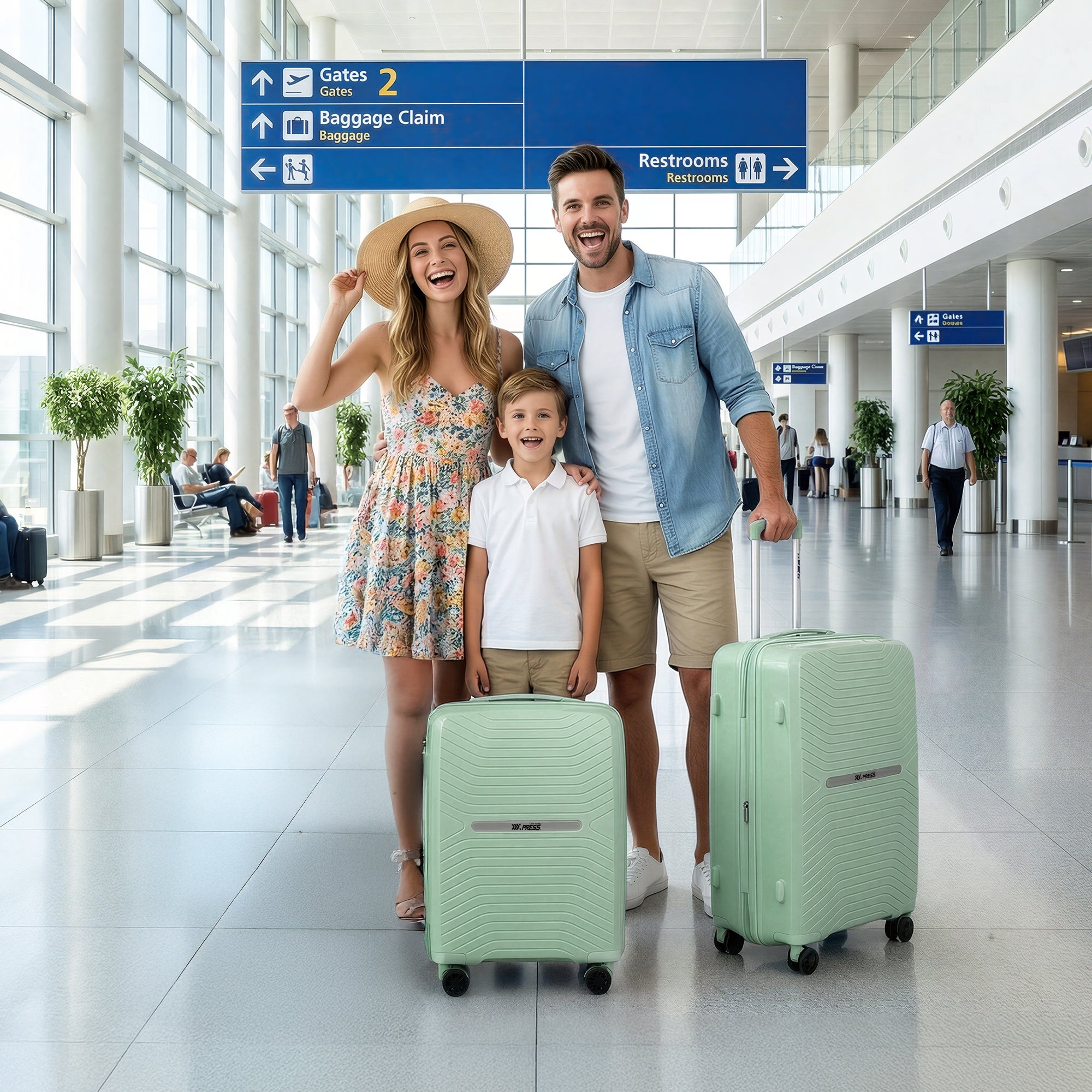 New York XPress 13804,3 Piece Luggage Set w/TSA LOCK,PC Hardside Suitcase Set w/Double Spinner Wheels,Expandable 20%,Luggage Sets,Lightweight Rolling Suitcase for Men/Women（20in/25in/29in）