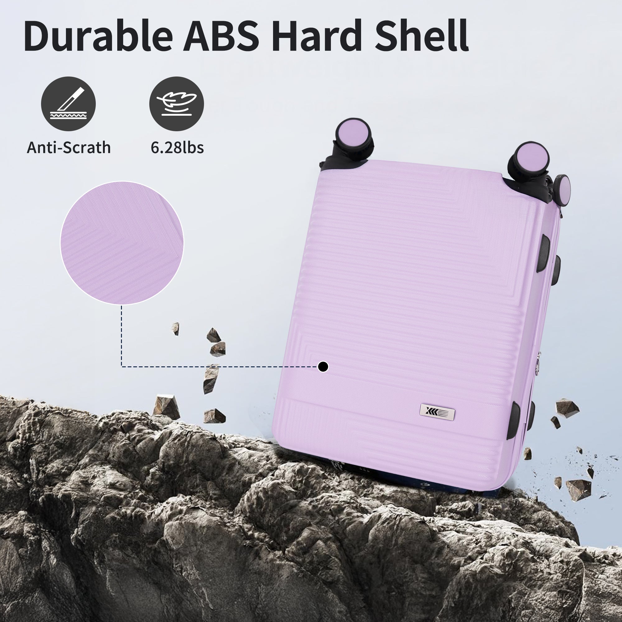 NEW YORK XPRESS WD-588-20" Hardside Carry-On Luggage for Airplane,Hardshell Suitcase with 8 Spinner Wheels