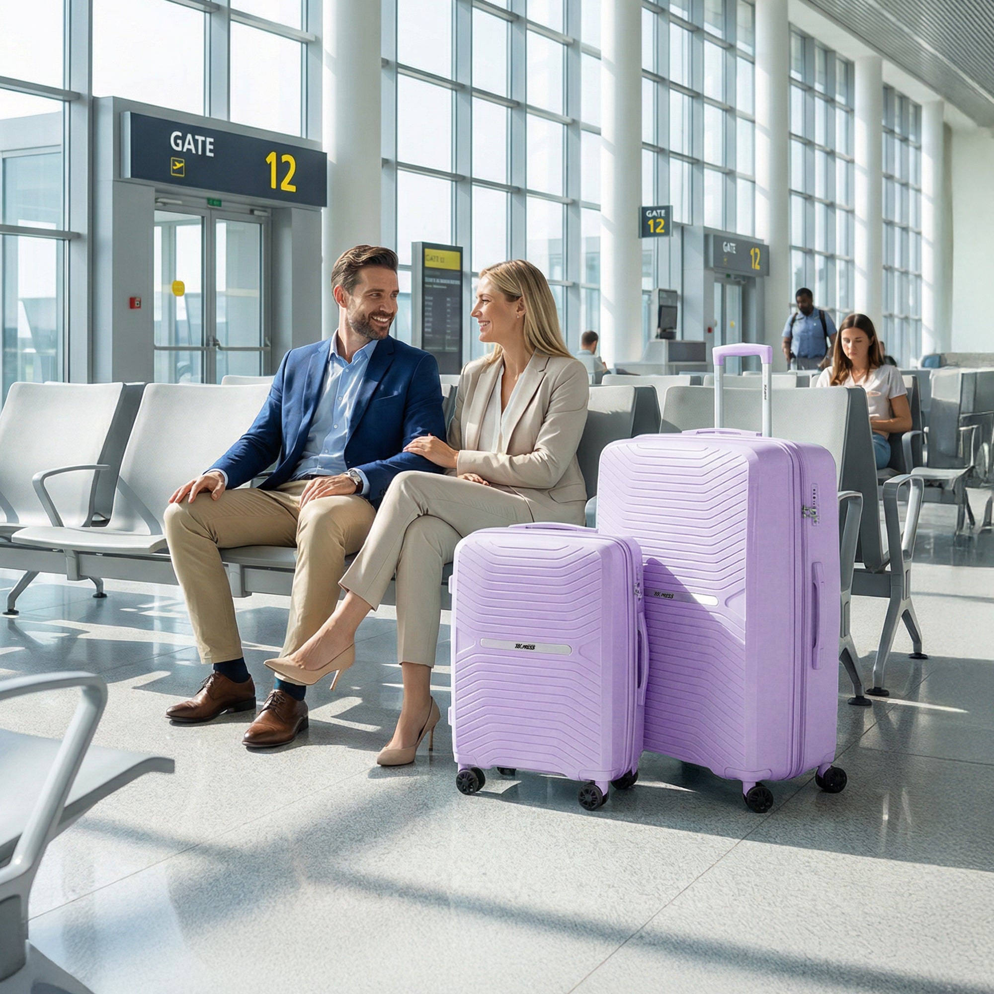 New York XPress 13804,3 Piece Luggage Set w/TSA LOCK,PC Hardside Suitcase Set w/Double Spinner Wheels,Expandable 20%,Luggage Sets,Lightweight Rolling Suitcase for Men/Women（20in/25in/29in）