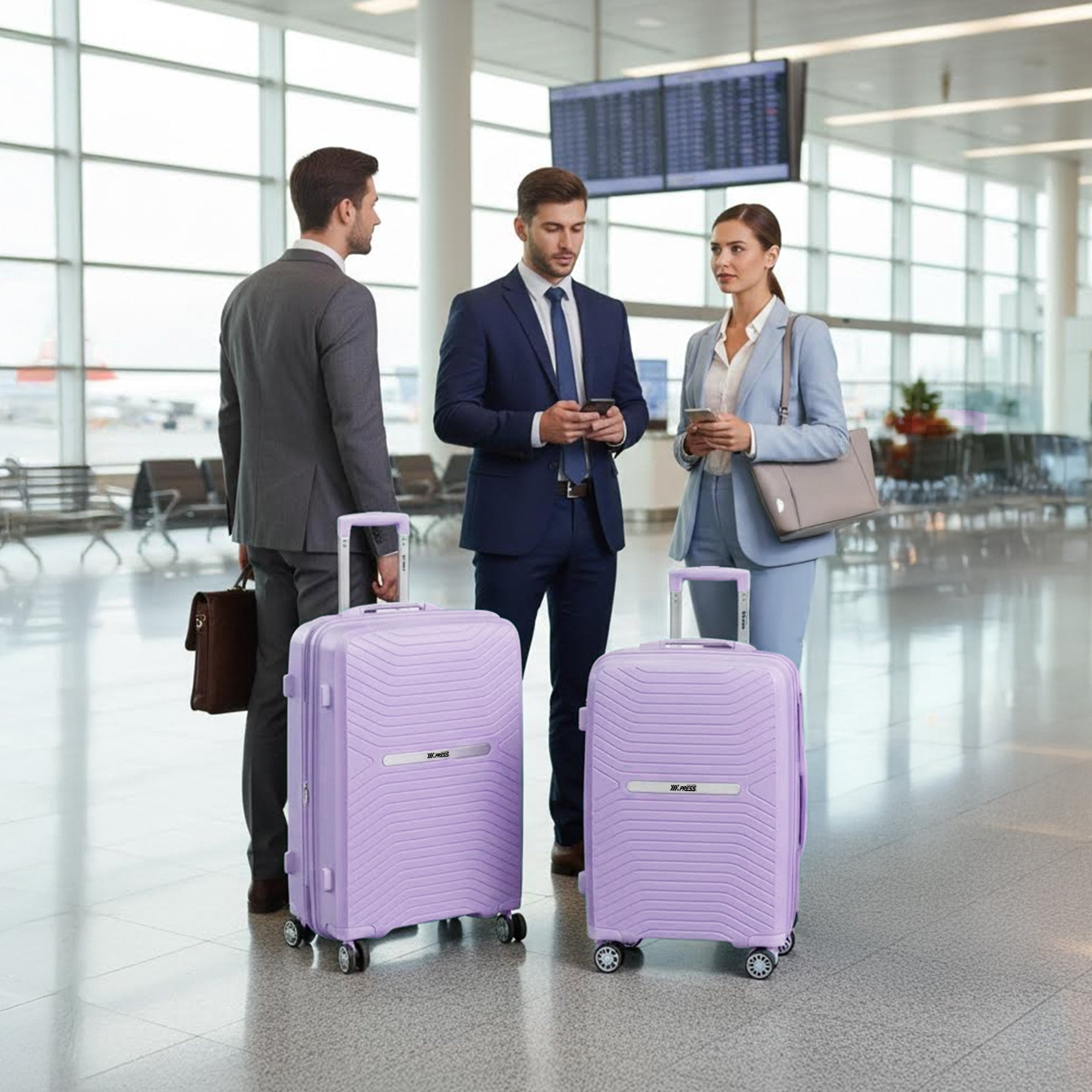 New York XPress 13804,3 Piece Luggage Set w/TSA LOCK,PC Hardside Suitcase Set w/Double Spinner Wheels,Expandable 20%,Luggage Sets,Lightweight Rolling Suitcase for Men/Women（20in/25in/29in）