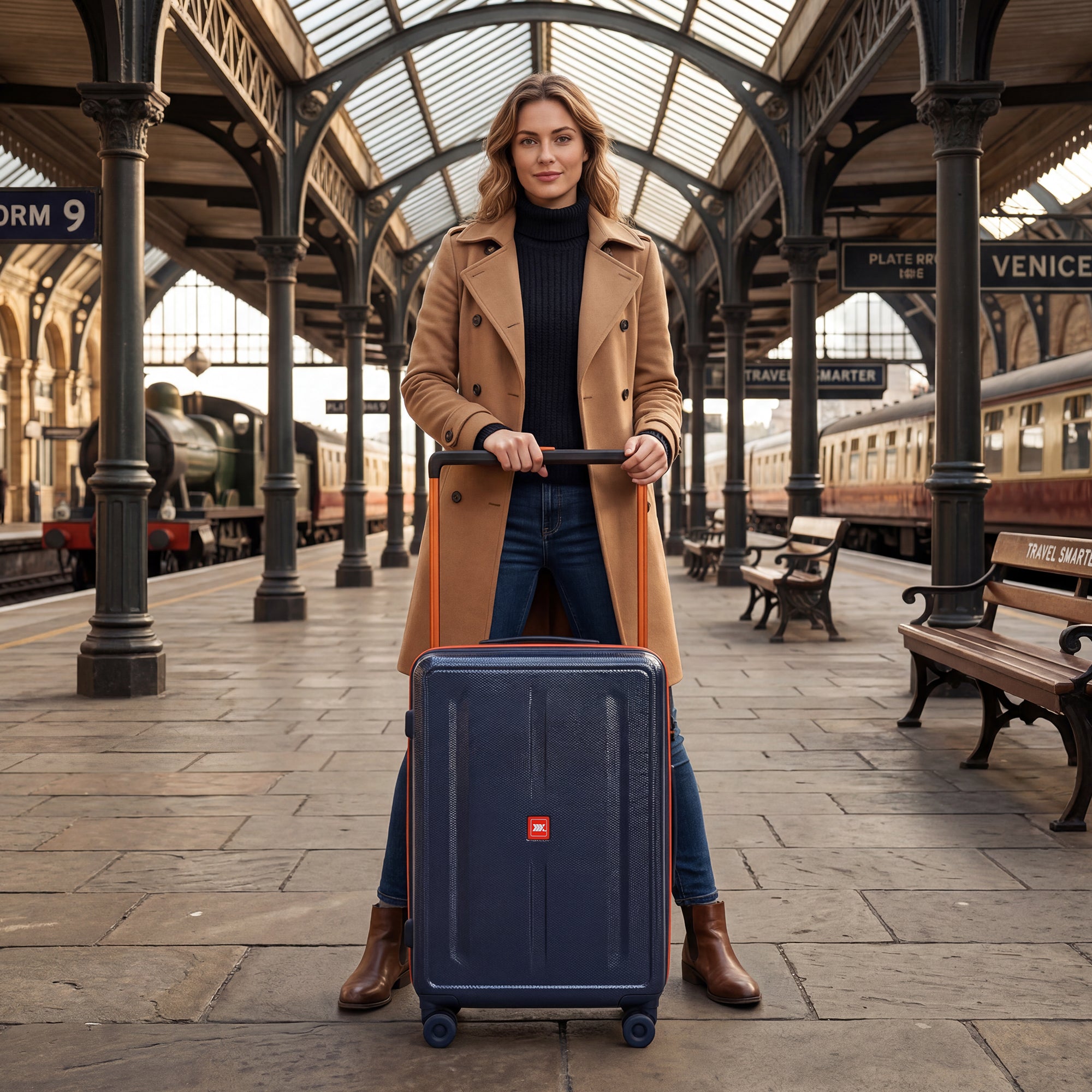 New York XPress LP-13803,3-Piece PC Hardshell Luggage, Expandable 20%, Spinner Wheels, TSA Lock, Wide Handle（20in/26in30in）