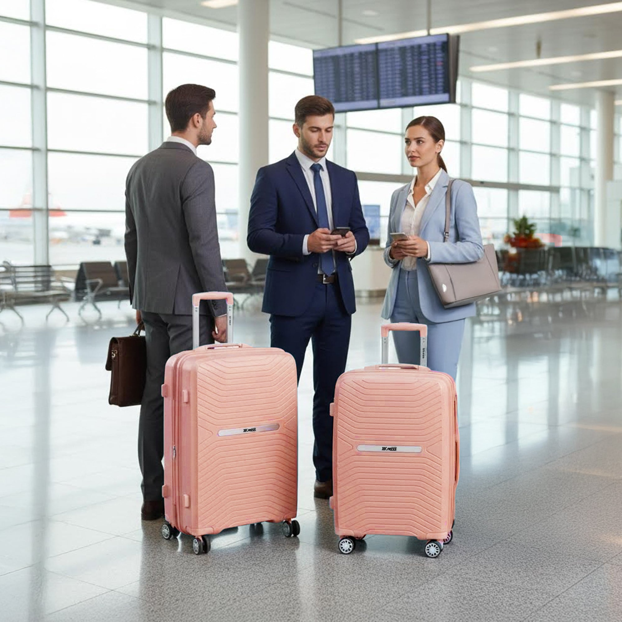 New York XPress 13804,3 Piece Luggage Set w/TSA LOCK,PC Hardside Suitcase Set w/Double Spinner Wheels,Expandable 20%,Luggage Sets,Lightweight Rolling Suitcase for Men/Women（20in/25in/29in）