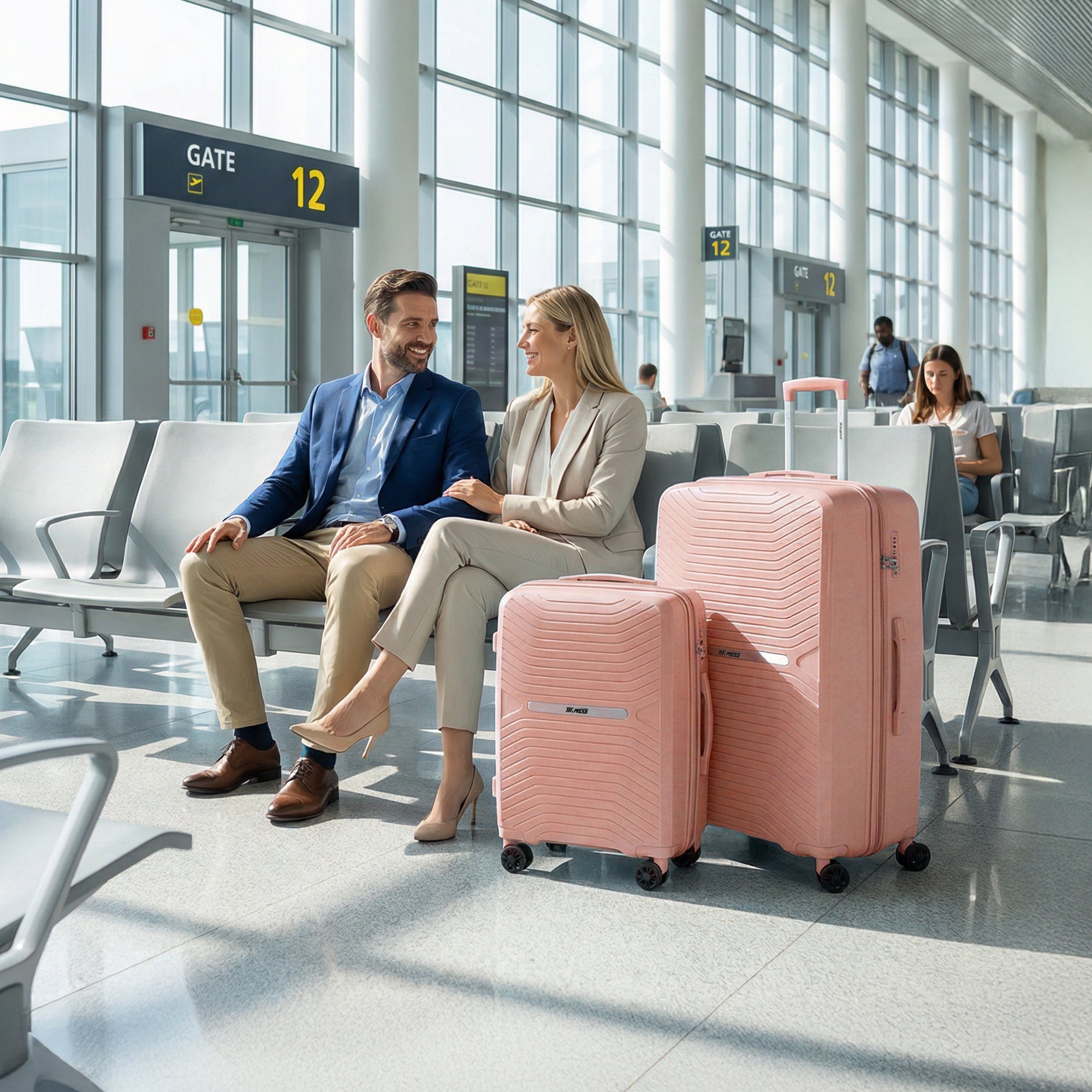 New York XPress 13804,3 Piece Luggage Set w/TSA LOCK,PC Hardside Suitcase Set w/Double Spinner Wheels,Expandable 20%,Luggage Sets,Lightweight Rolling Suitcase for Men/Women（20in/25in/29in）