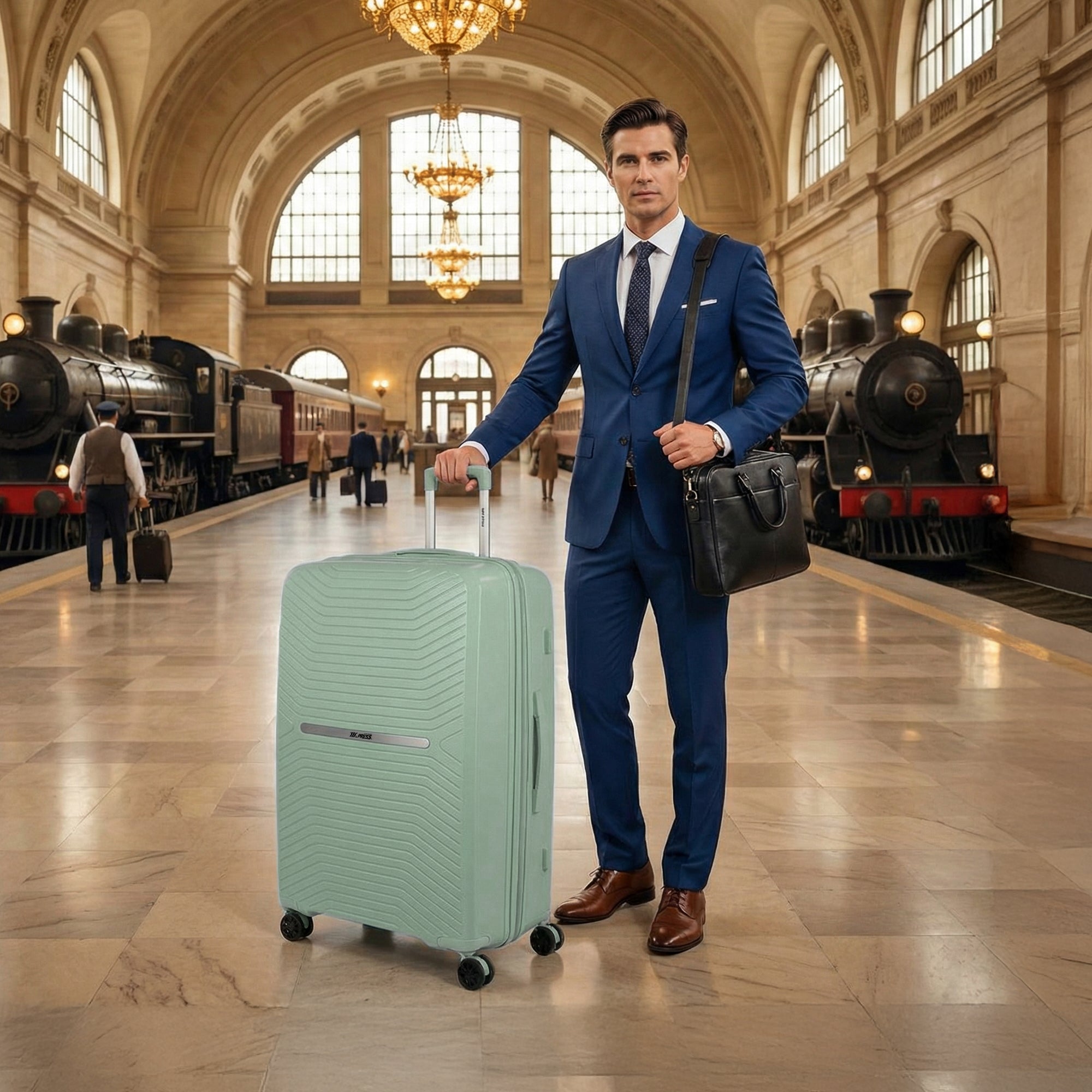 New York XPress 13804,3 Piece Luggage Set w/TSA LOCK,PC Hardside Suitcase Set w/Double Spinner Wheels,Expandable 20%,Luggage Sets,Lightweight Rolling Suitcase for Men/Women（20in/25in/29in）