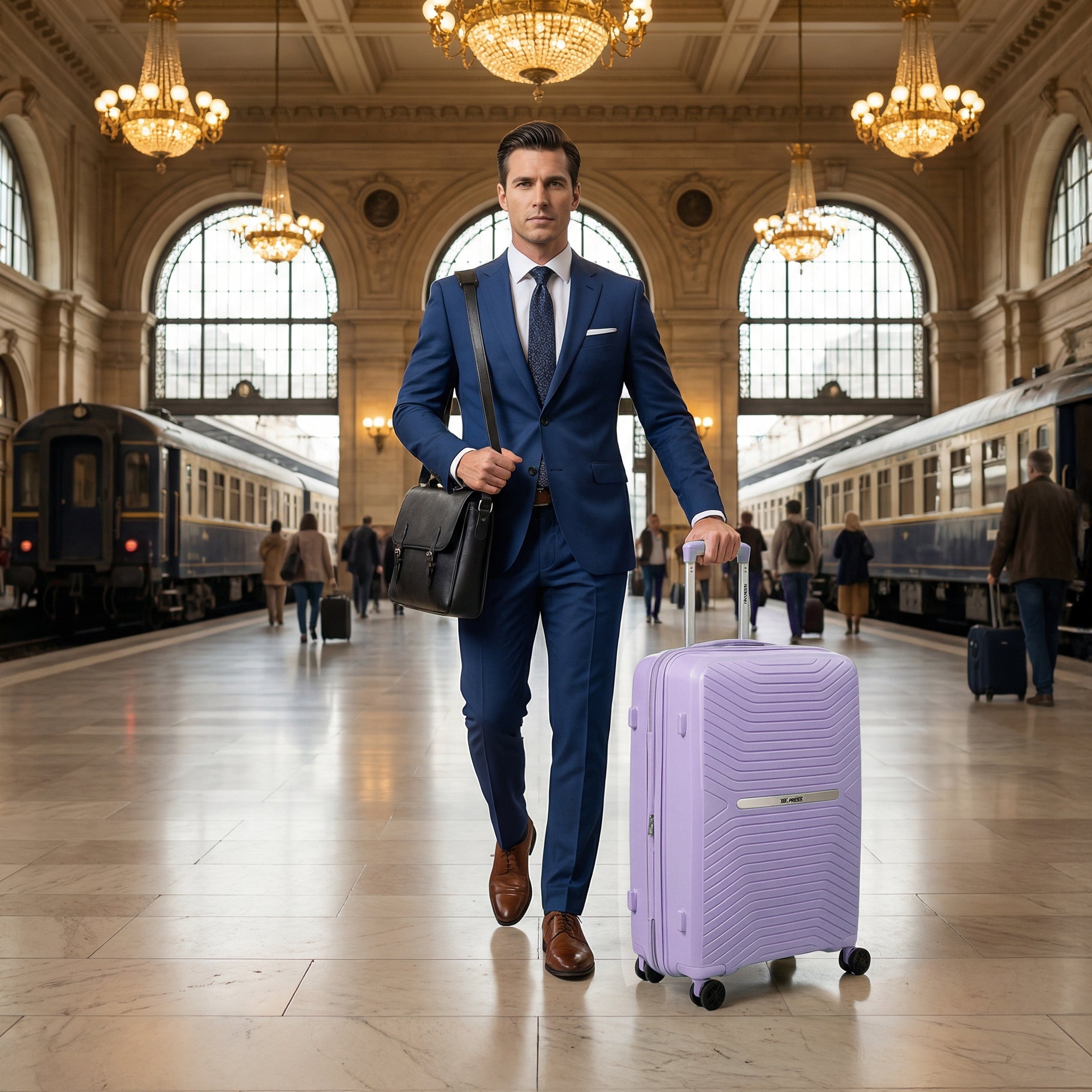 New York XPress 13804,3 Piece Luggage Set w/TSA LOCK,PC Hardside Suitcase Set w/Double Spinner Wheels,Expandable 20%,Luggage Sets,Lightweight Rolling Suitcase for Men/Women（20in/25in/29in）