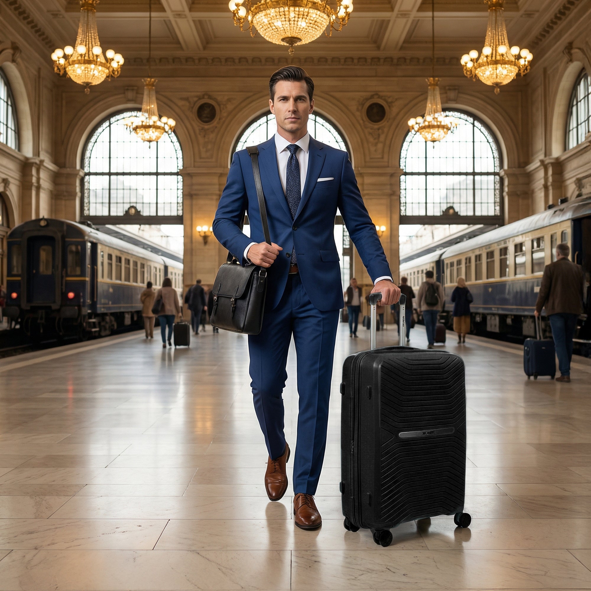 New York XPress 13804,3 Piece Luggage Set w/TSA LOCK,PC Hardside Suitcase Set w/Double Spinner Wheels,Expandable 20%,Luggage Sets,Lightweight Rolling Suitcase for Men/Women（20in/25in/29in）