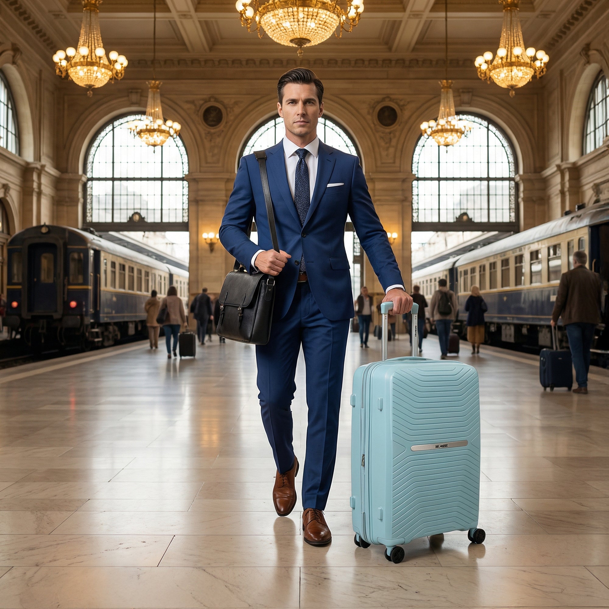 New York XPress 13804,3 Piece Luggage Set w/TSA LOCK,PC Hardside Suitcase Set w/Double Spinner Wheels,Expandable 20%,Luggage Sets,Lightweight Rolling Suitcase for Men/Women（20in/25in/29in）