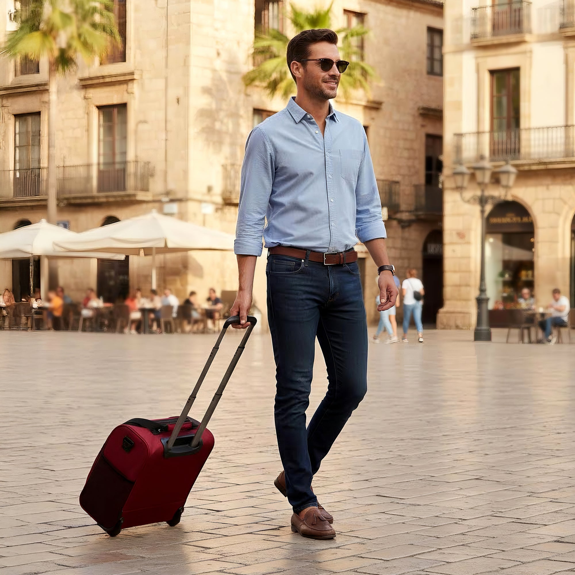 New York XPress TA-13-16,16'' Softside Carry-On Luggage for Airplane,3-in-1 Underseat Carry On Luggage with Wheels,Rolling Suitcase for Men/Women
