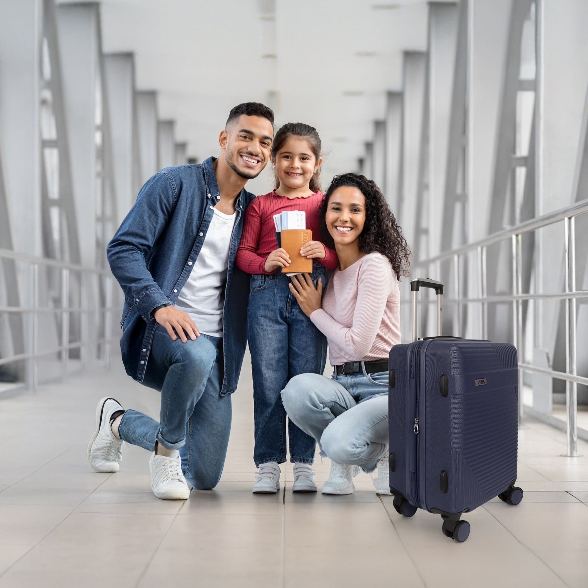 NEW YORK XPRESS WD-588-20" Hardside Carry-On Luggage for Airplane,Hardshell Suitcase with 8 Spinner Wheels