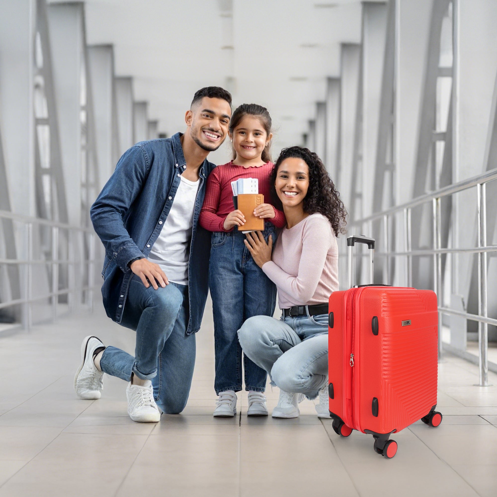 NEW YORK XPRESS WD-588-20" Hardside Carry-On Luggage for Airplane,Hardshell Suitcase with 8 Spinner Wheels