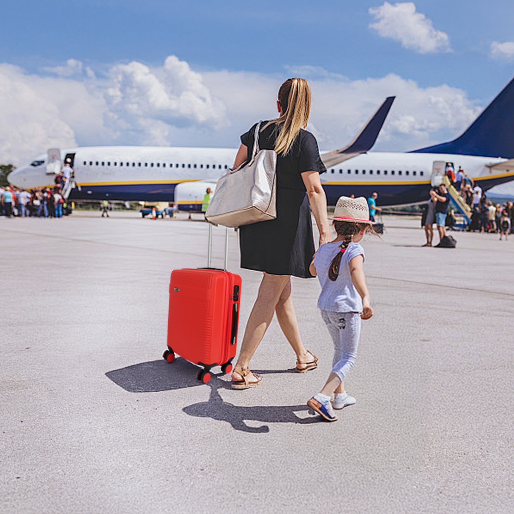 NEW YORK XPRESS WD-588-20" Hardside Carry-On Luggage for Airplane,Hardshell Suitcase with 8 Spinner Wheels