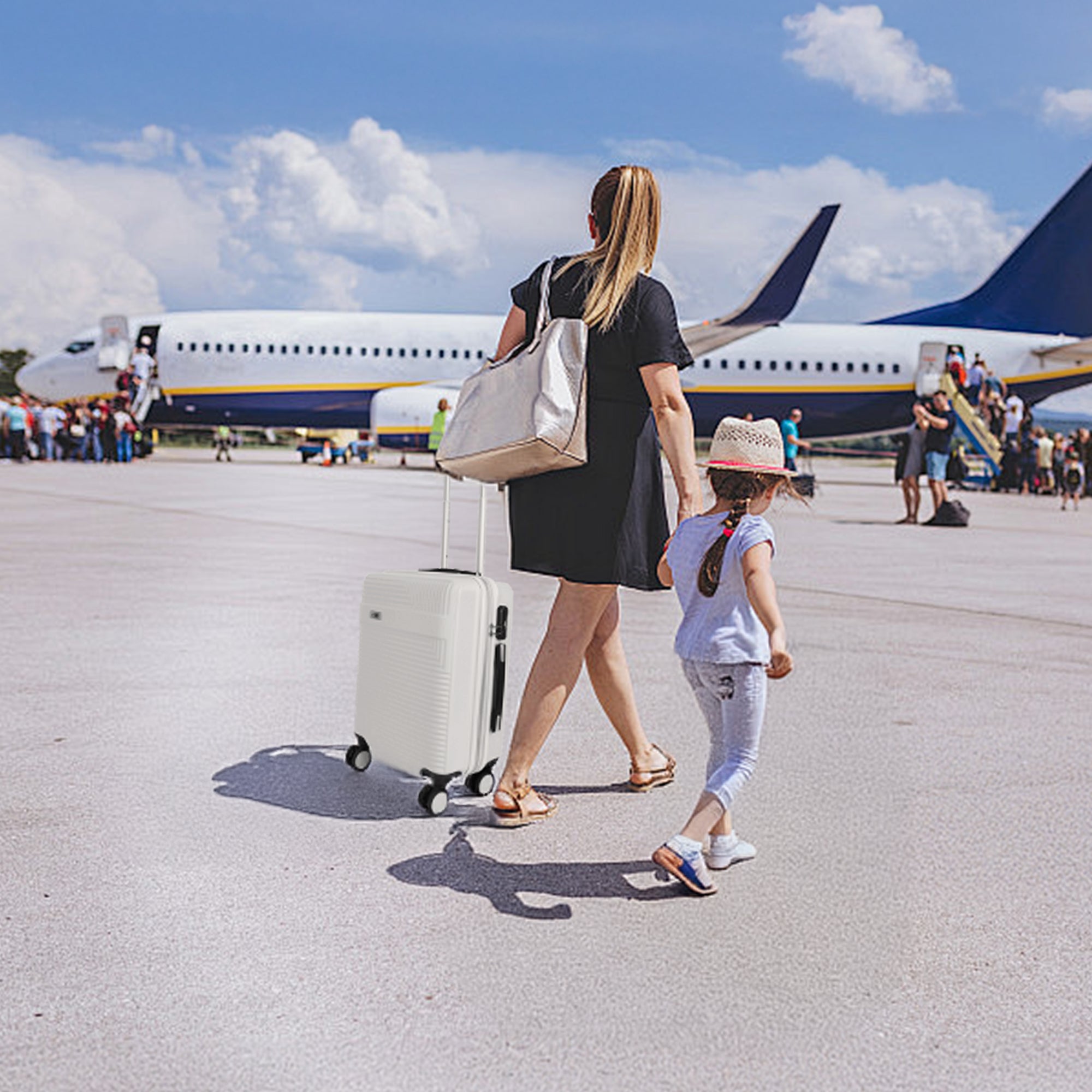 NEW YORK XPRESS WD-588-20" Hardside Carry-On Luggage for Airplane,Hardshell Suitcase with 8 Spinner Wheels