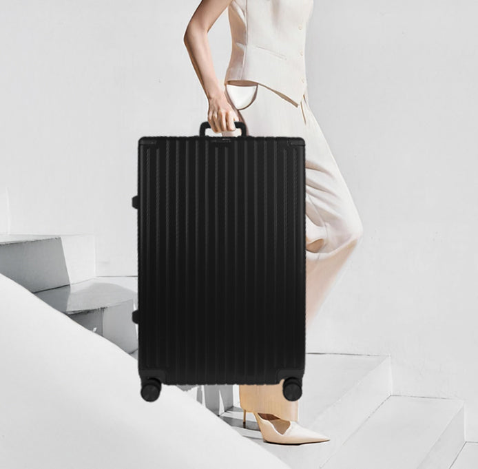 NEW YORK XPRESS Zipperless Luggage AL-12501,20in/30in,Aluminum Frame w/TSA LOCK w/Spinner Wheels