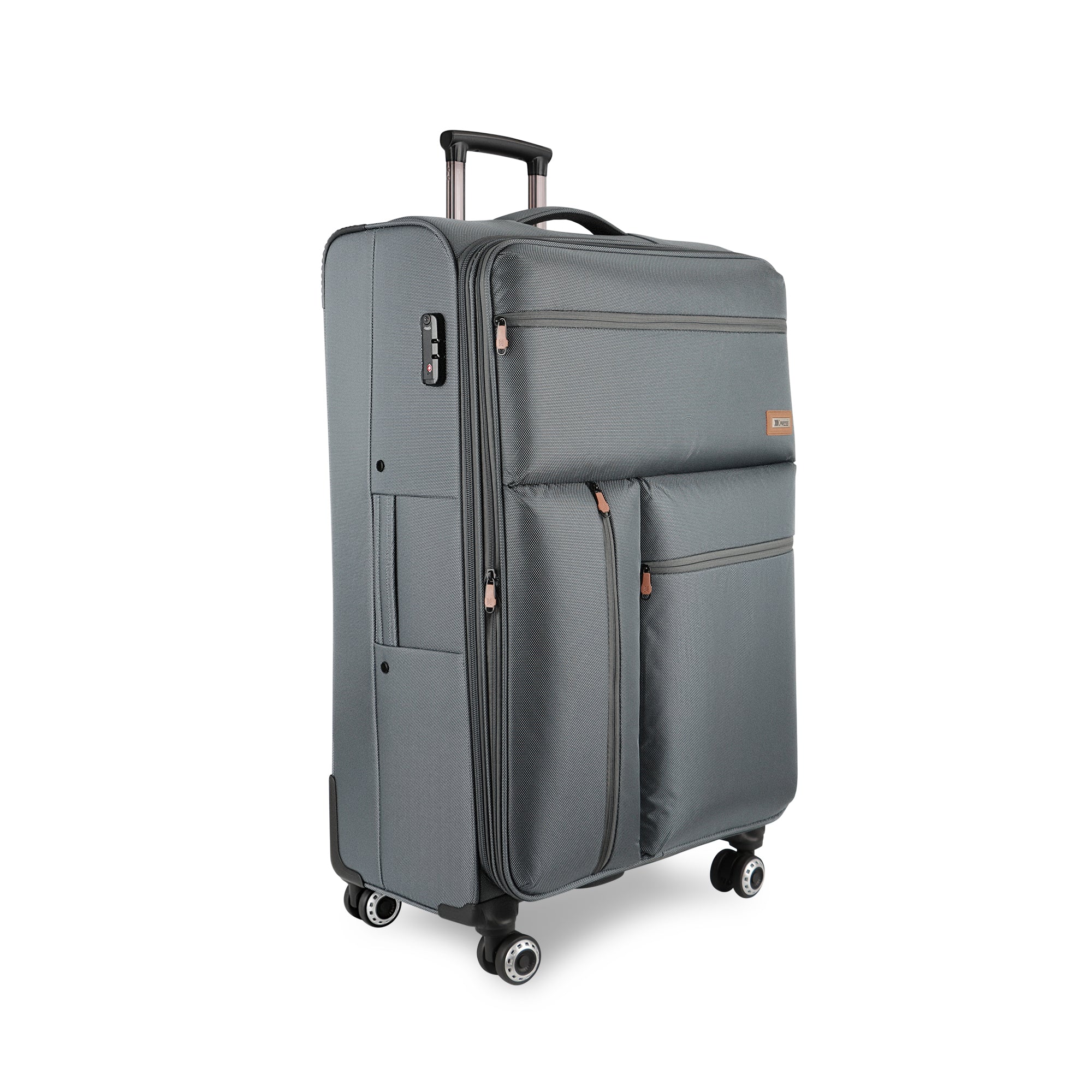 New York XPress XJ 1901,20in/26in/30in Softside Expandable Rolling Luggage w/TSA LOCK and Double Spinner Wheels,Lightweight Suitcases for Men Women