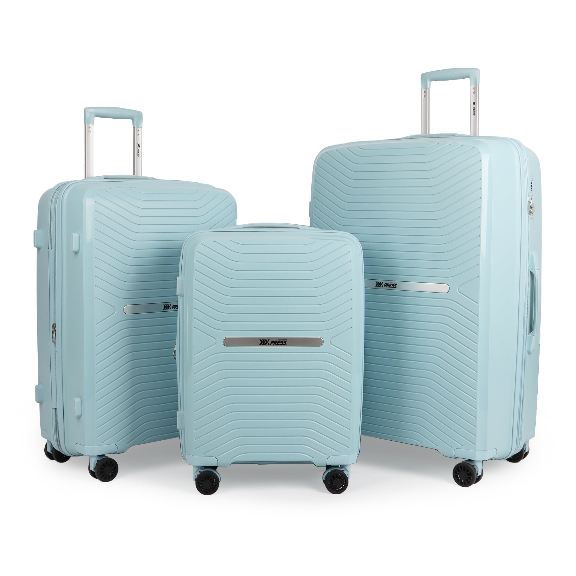 New York XPress 13804,3 Piece Luggage Set w/TSA LOCK,PC Hardside Suitcase Set w/Double Spinner Wheels,Expandable 20%,Luggage Sets,Lightweight Rolling Suitcase for Men/Women（20in/25in/29in）