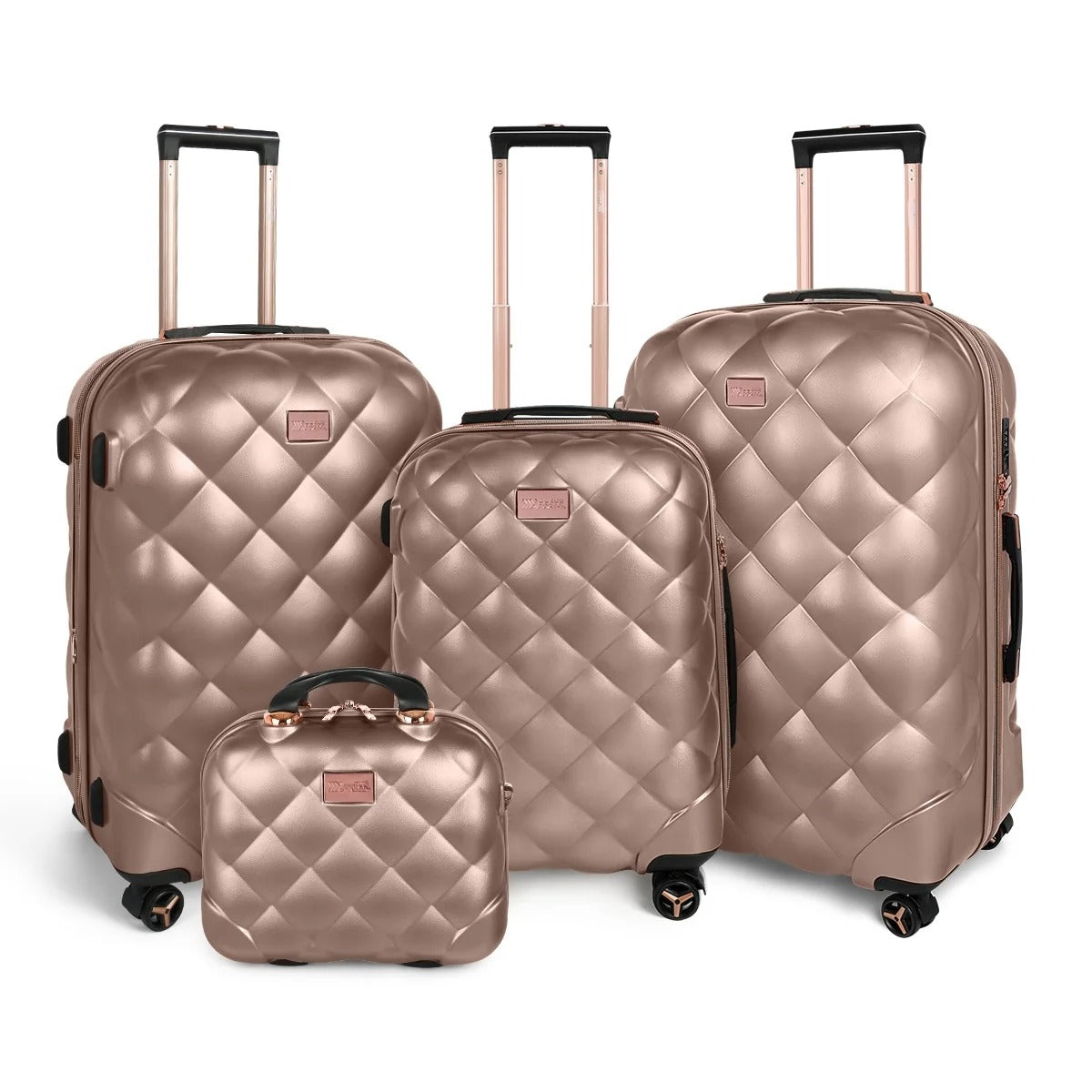 NEW YORK XPRESS  4 Piece, Hard Shell Expandable Luggage Sets(14" Travel Case,20"Carry on Luggage,25" 29" Checked Luggage)Ligthweight Hardside Travel Suitcase Set with Spinner Wheels TSA Lock