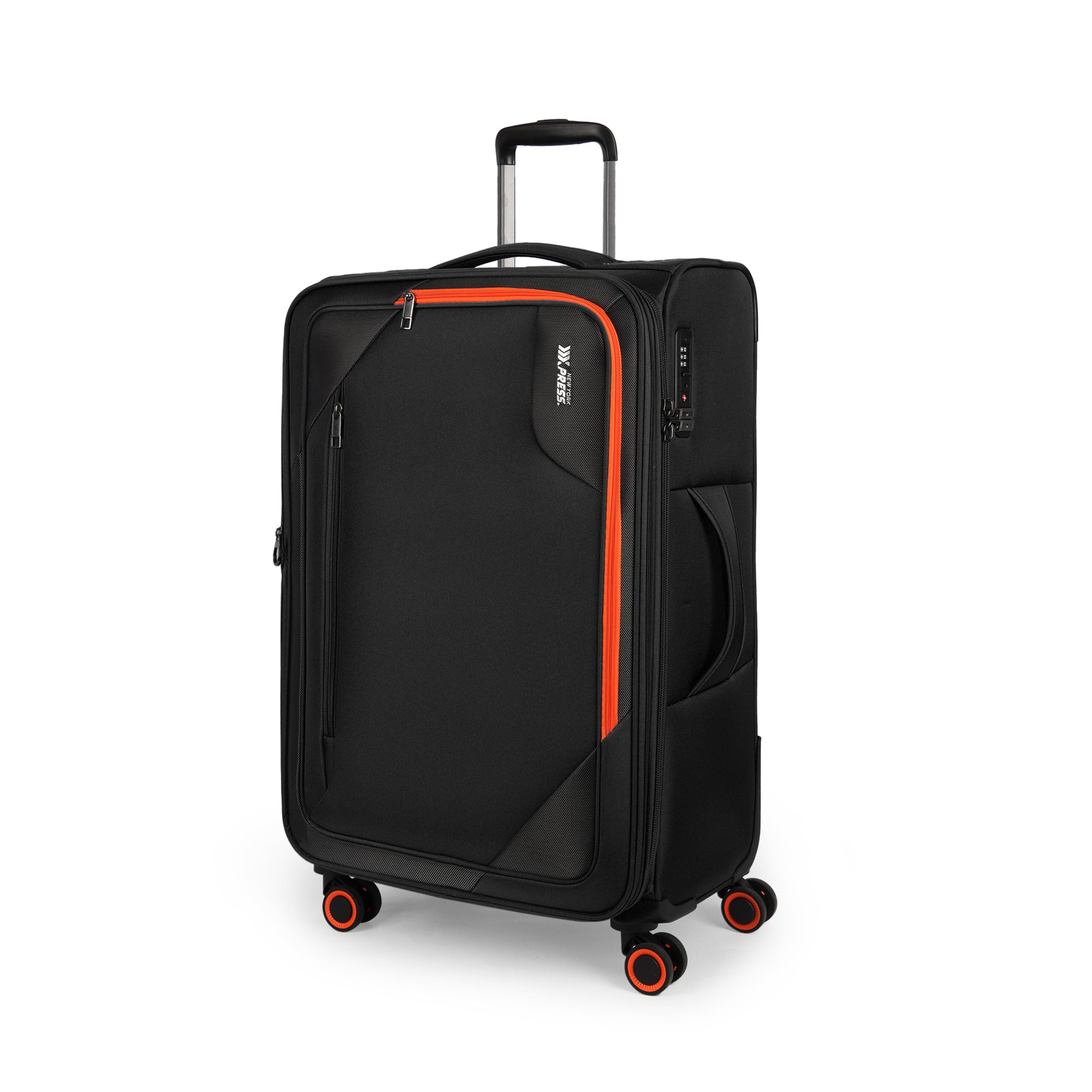 New York XPress WD-8818 Single Suitcase 20''/26''/30'',Softside Suitcase with TSA LOCK,Expandable 20% Luggage with Spinner Wheels,Tear-Resistant