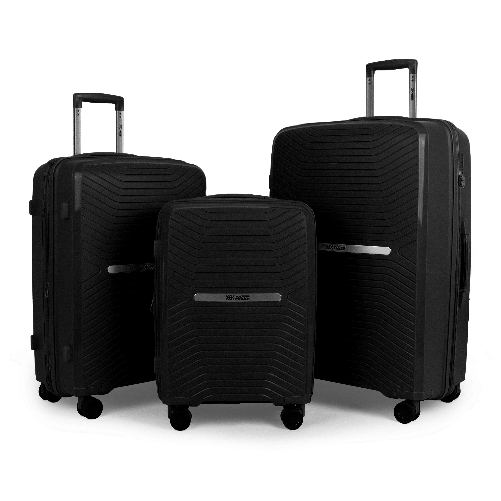 New York XPress 13804,3 Piece Luggage Set w/TSA LOCK,PC Hardside Suitcase Set w/Double Spinner Wheels,Expandable 20%,Luggage Sets,Lightweight Rolling Suitcase for Men/Women（20in/25in/29in）