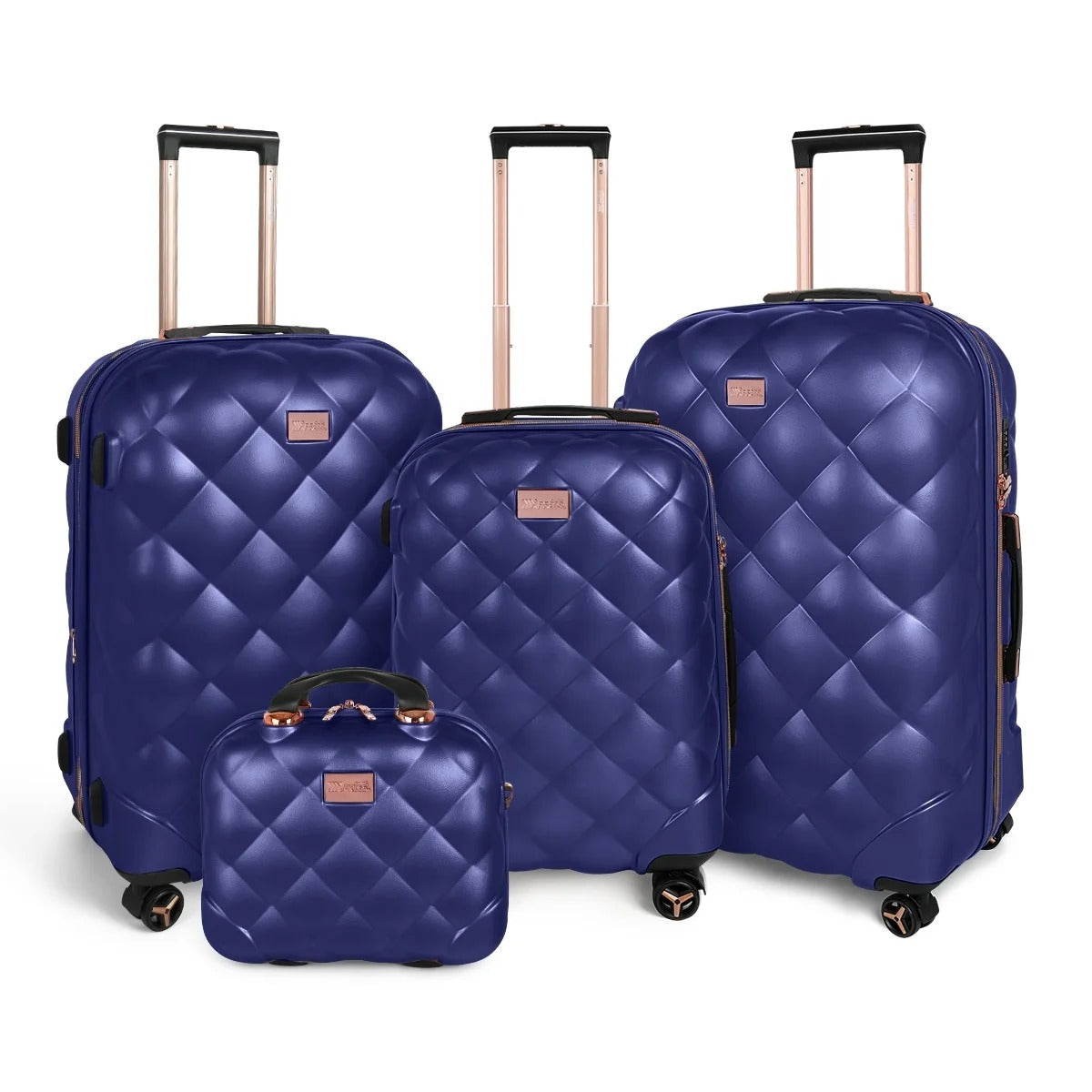 NEW YORK XPRESS  4 Piece, Hard Shell Expandable Luggage Sets(14" Travel Case,20"Carry on Luggage,25" 29" Checked Luggage)Ligthweight Hardside Travel Suitcase Set with Spinner Wheels TSA Lock