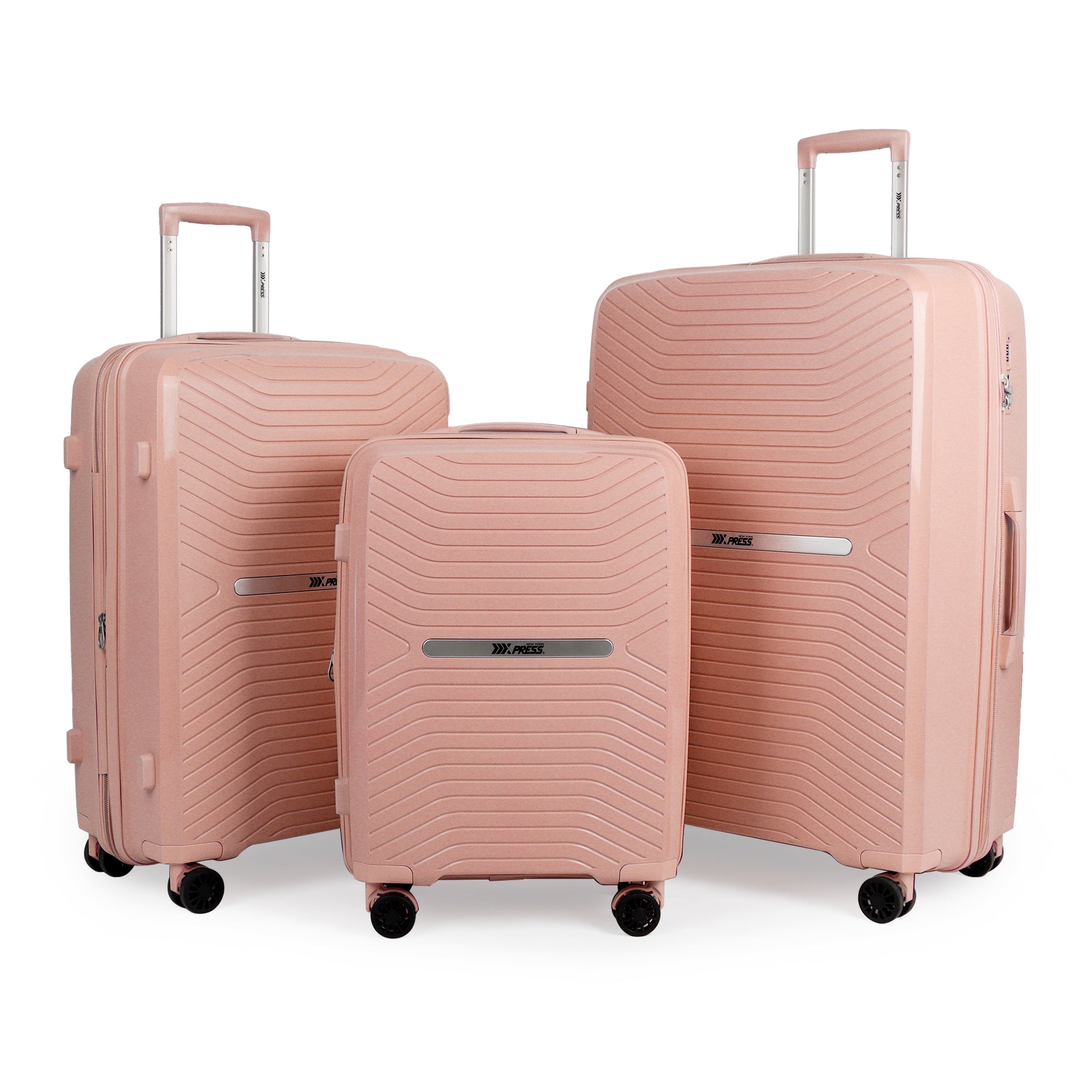New York XPress 13804,3 Piece Luggage Set w/TSA LOCK,PC Hardside Suitcase Set w/Double Spinner Wheels,Expandable 20%,Luggage Sets,Lightweight Rolling Suitcase for Men/Women（20in/25in/29in）