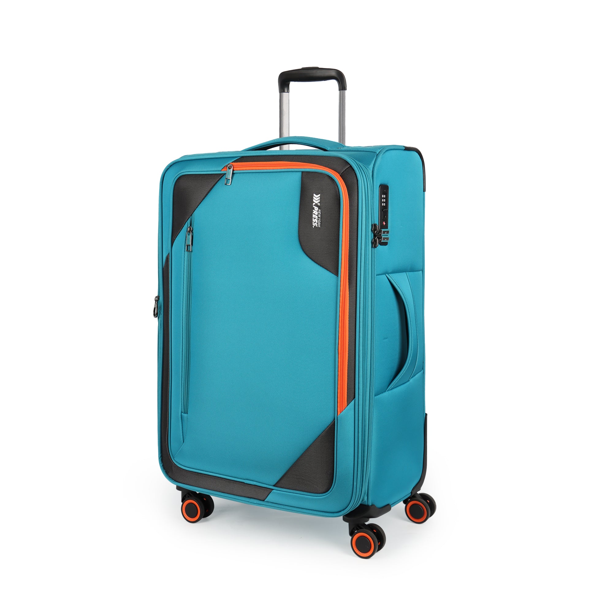 New York XPress WD-8818 Single Suitcase 20''/26''/30'',Softside Suitcase with TSA LOCK,Expandable 20% Luggage with Spinner Wheels,Tear-Resistant
