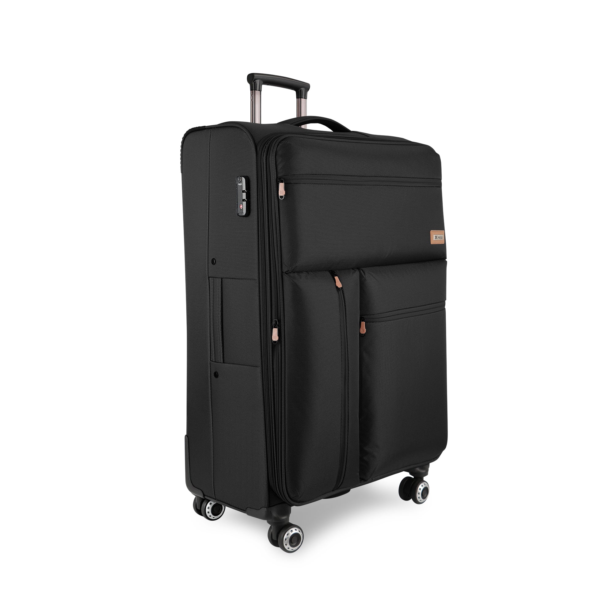 New York XPress XJ 1901,20in/26in/30in Softside Expandable Rolling Luggage w/TSA LOCK and Double Spinner Wheels,Lightweight Suitcases for Men Women