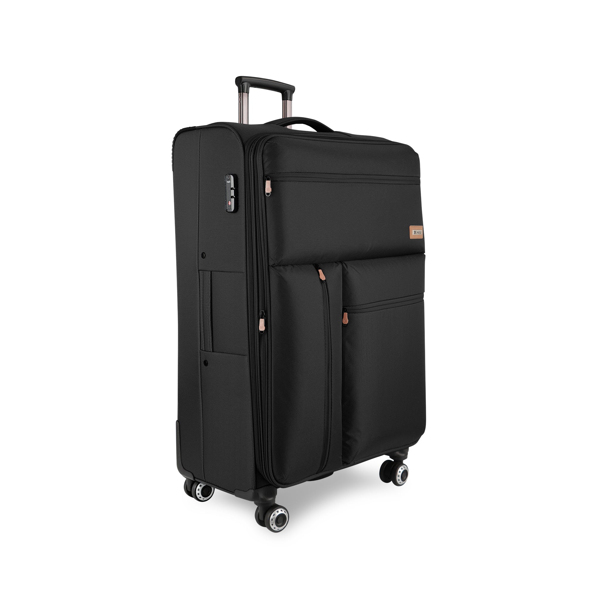 New York XPress XJ 1901,20in/26in/30in Softside Expandable Rolling Luggage w/TSA LOCK and Double Spinner Wheels,Lightweight Suitcases for Men Women