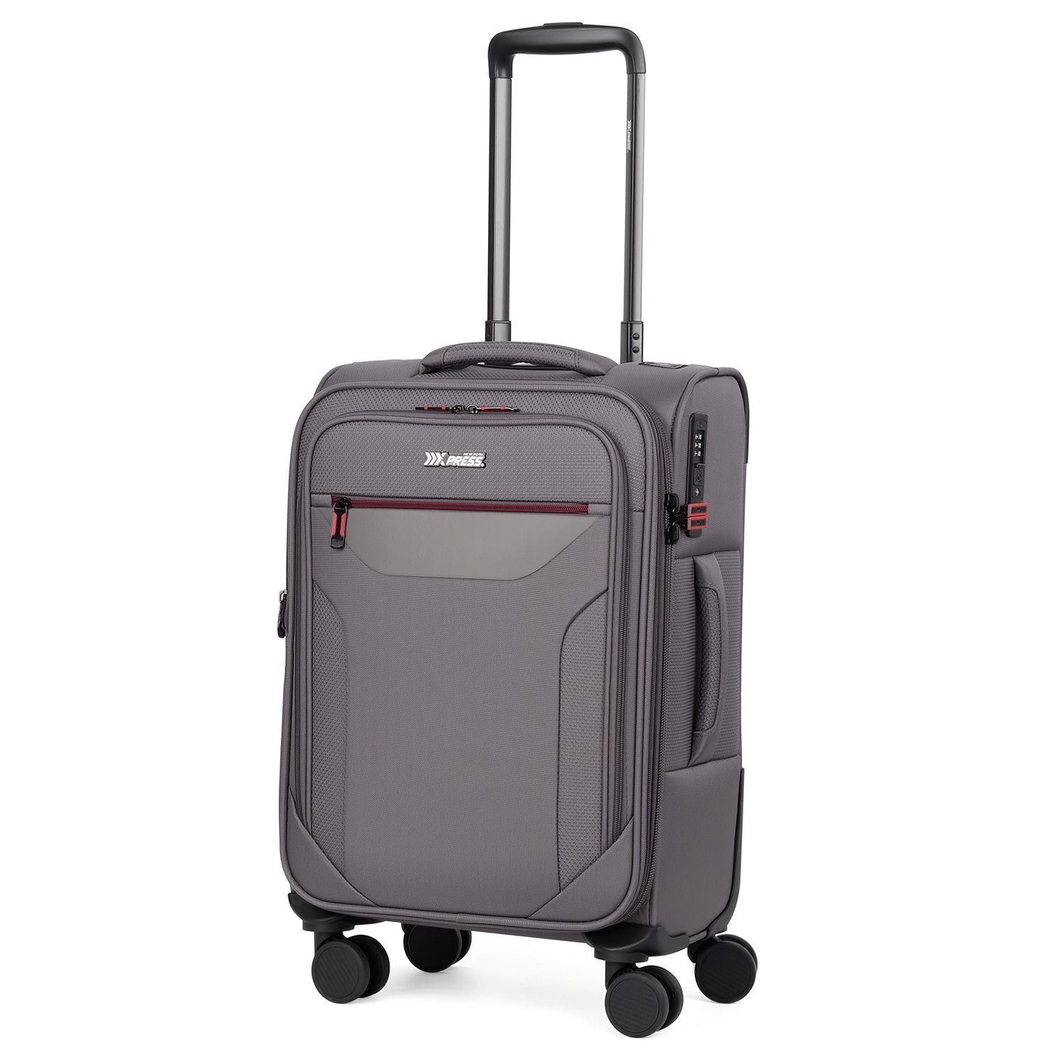 New York XPress WD-8817 Single Suitcase 20''/26''/30'',Lightweight Carry-On Suitcase with Spinner Wheels and TSA LOCK,Upright Softshell Luggage