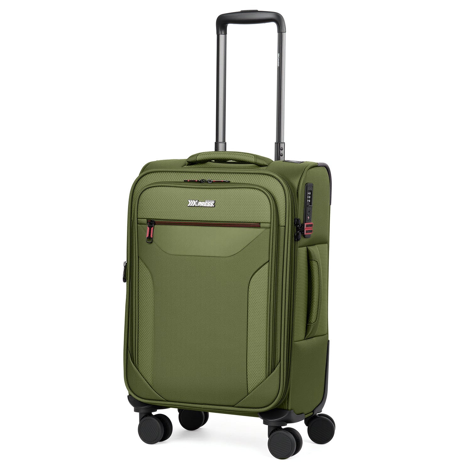 New York XPress WD-8817 Single Suitcase 20''/26''/30'',Lightweight Carry-On Suitcase with Spinner Wheels and TSA LOCK,Upright Softshell Luggage