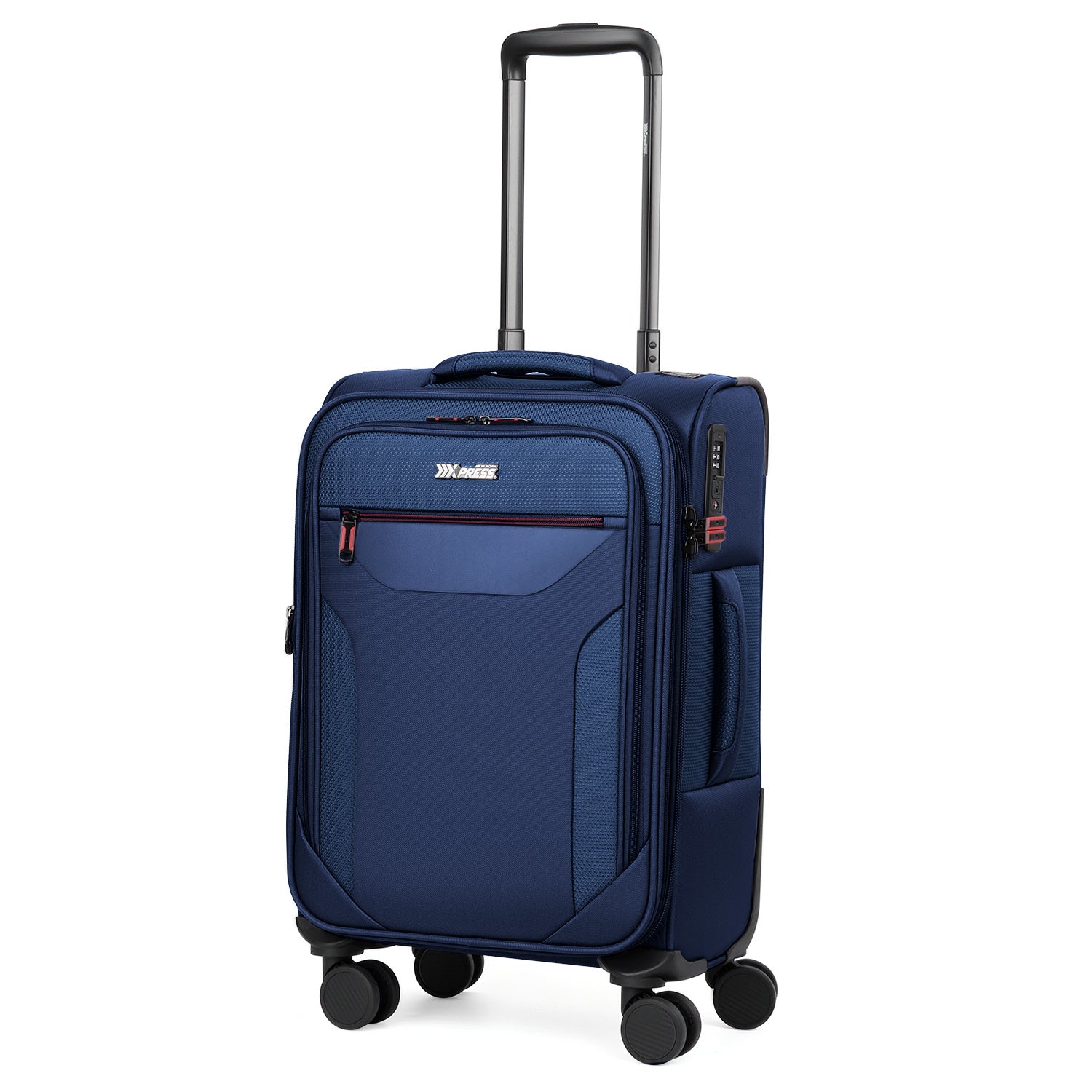 New York XPress WD-8817 Single Suitcase 20''/26''/30'',Lightweight Carry-On Suitcase with Spinner Wheels and TSA LOCK,Upright Softshell Luggage