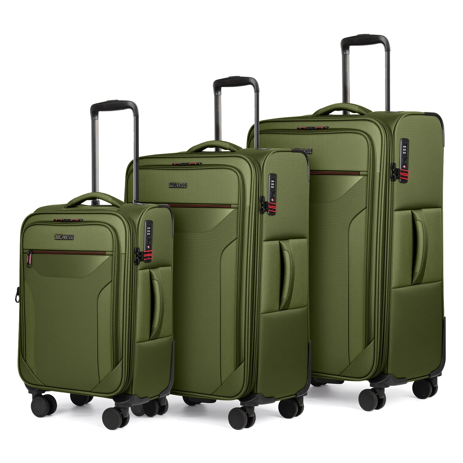New York XPress WD-8817 3PCS Softside Luggage Set, Expandable Spinner with TSA LOCK, Lightweight Travel Suitcase for Men Women (20/26/30in) ﻿ ﻿