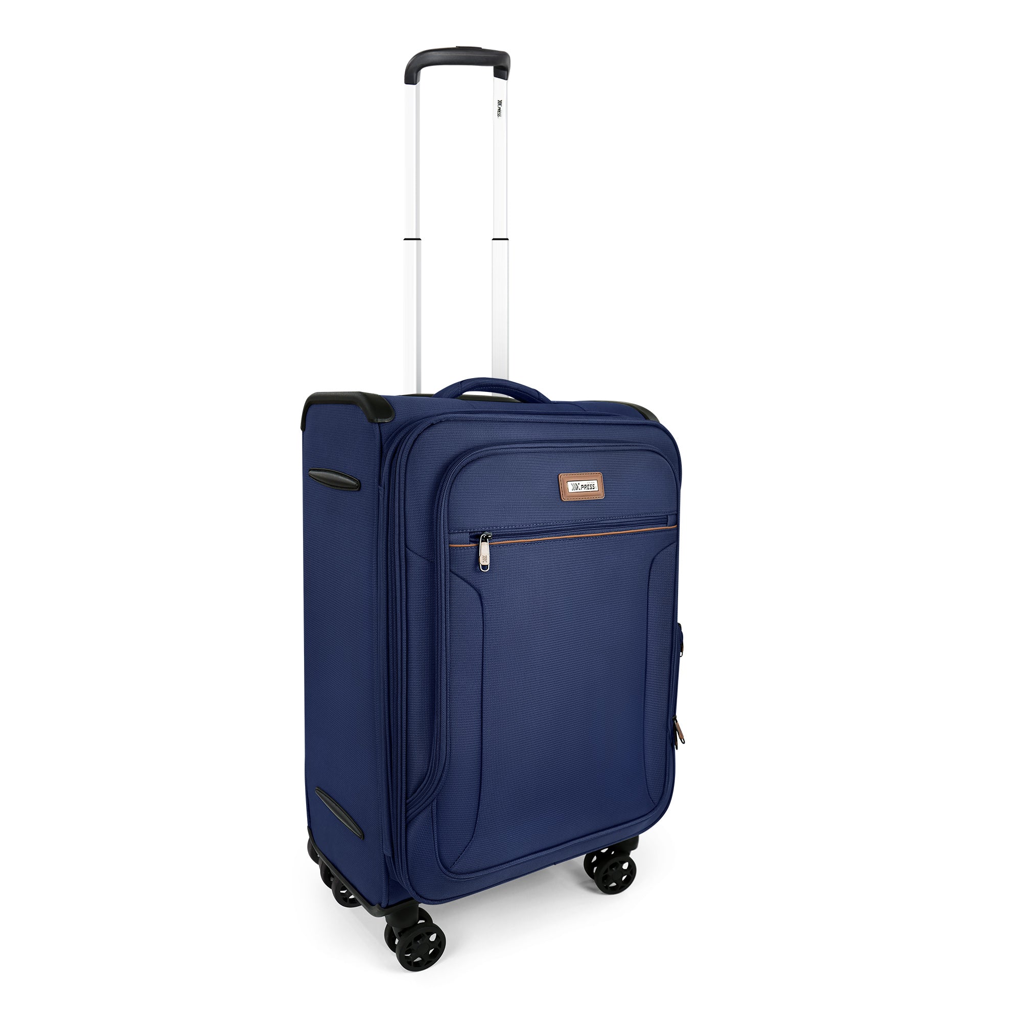 New York XPress XJ-1907,20in/24in/28in-Expandable 20% Luggage-Suitcases with Wheels Hardshell-Softside Luggage-Charcoal Material w/TSA LOCK
