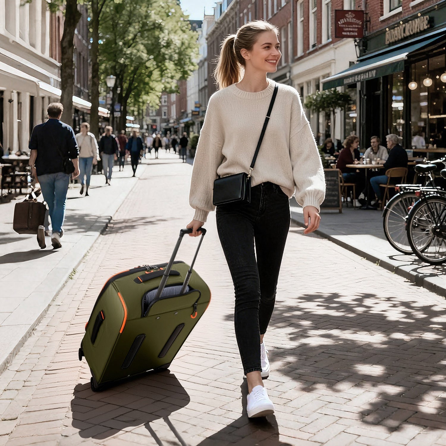 New York XPress TA-8353,20" Luggage, 24in/28in Softside Suitcase w/Double Spinner Wheels, Waterproof,Lightweight Rolling Suitcases for Men/Women