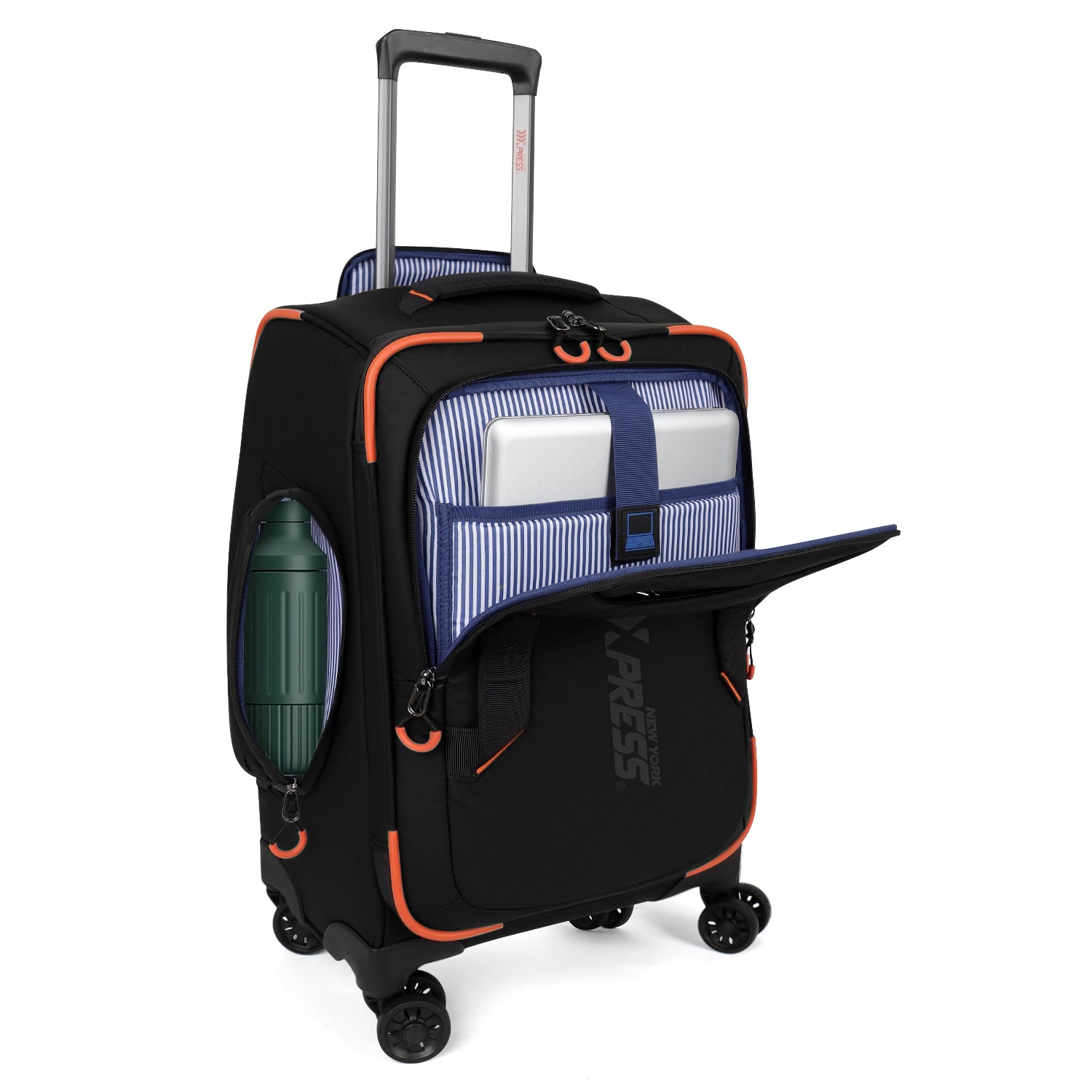 New York XPress TA-8353,20" Luggage, 24in/28in Softside Suitcase w/Double Spinner Wheels, Waterproof,Lightweight Rolling Suitcases for Men/Women