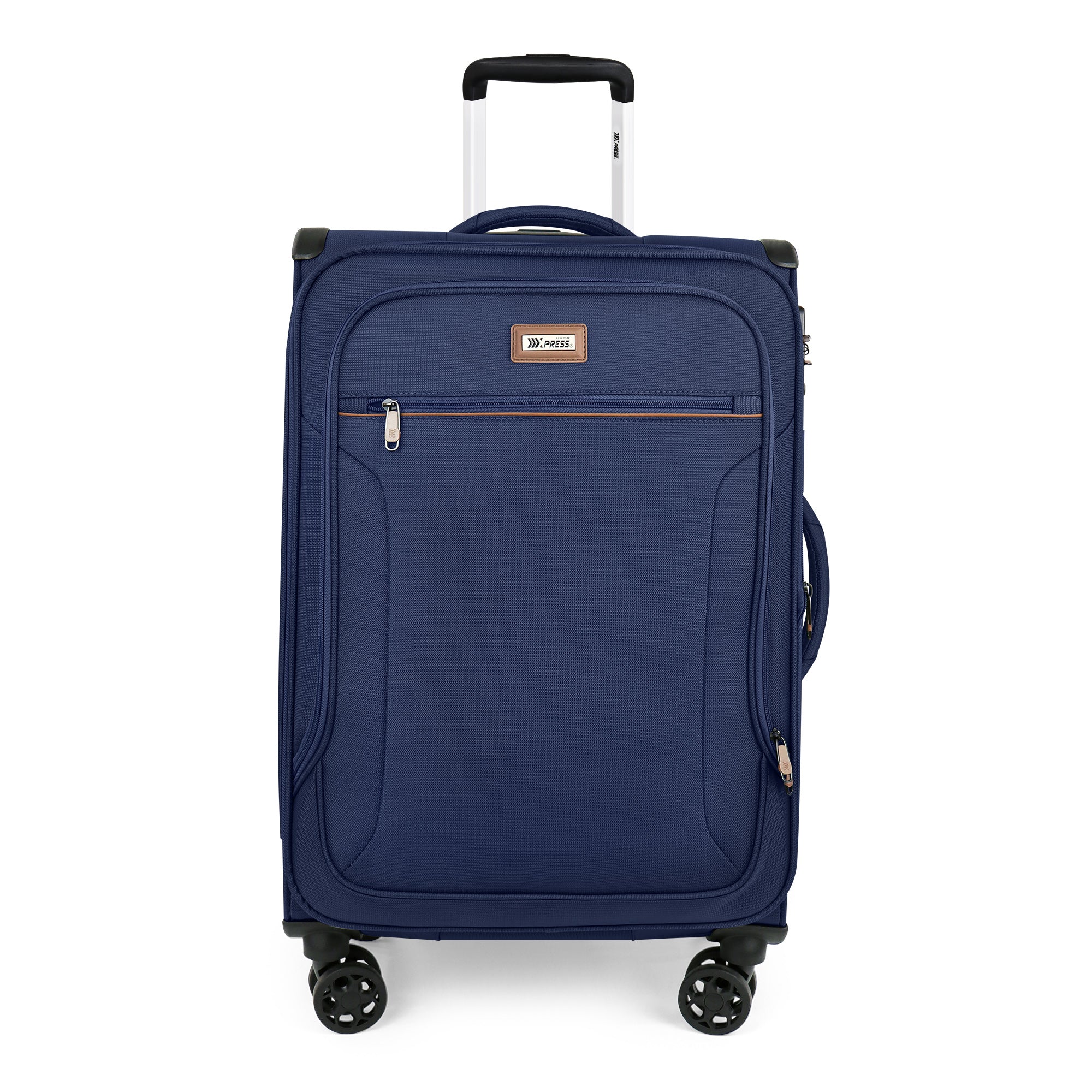 New York XPress XJ-1907,20in/24in/28in-Expandable 20% Luggage-Suitcases with Wheels Hardshell-Softside Luggage-Charcoal Material w/TSA LOCK