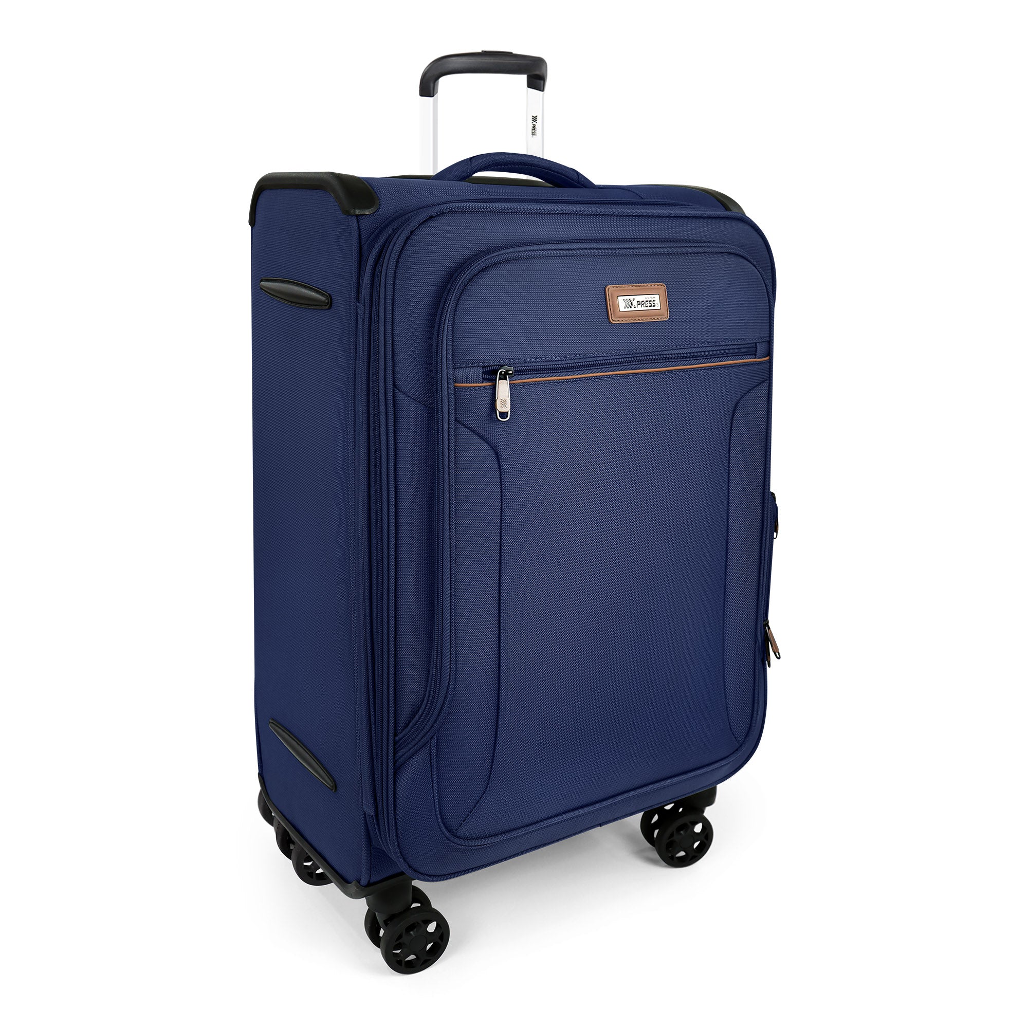 New York XPress XJ-1907,20in/24in/28in-Expandable 20% Luggage-Suitcases with Wheels Hardshell-Softside Luggage-Charcoal Material w/TSA LOCK