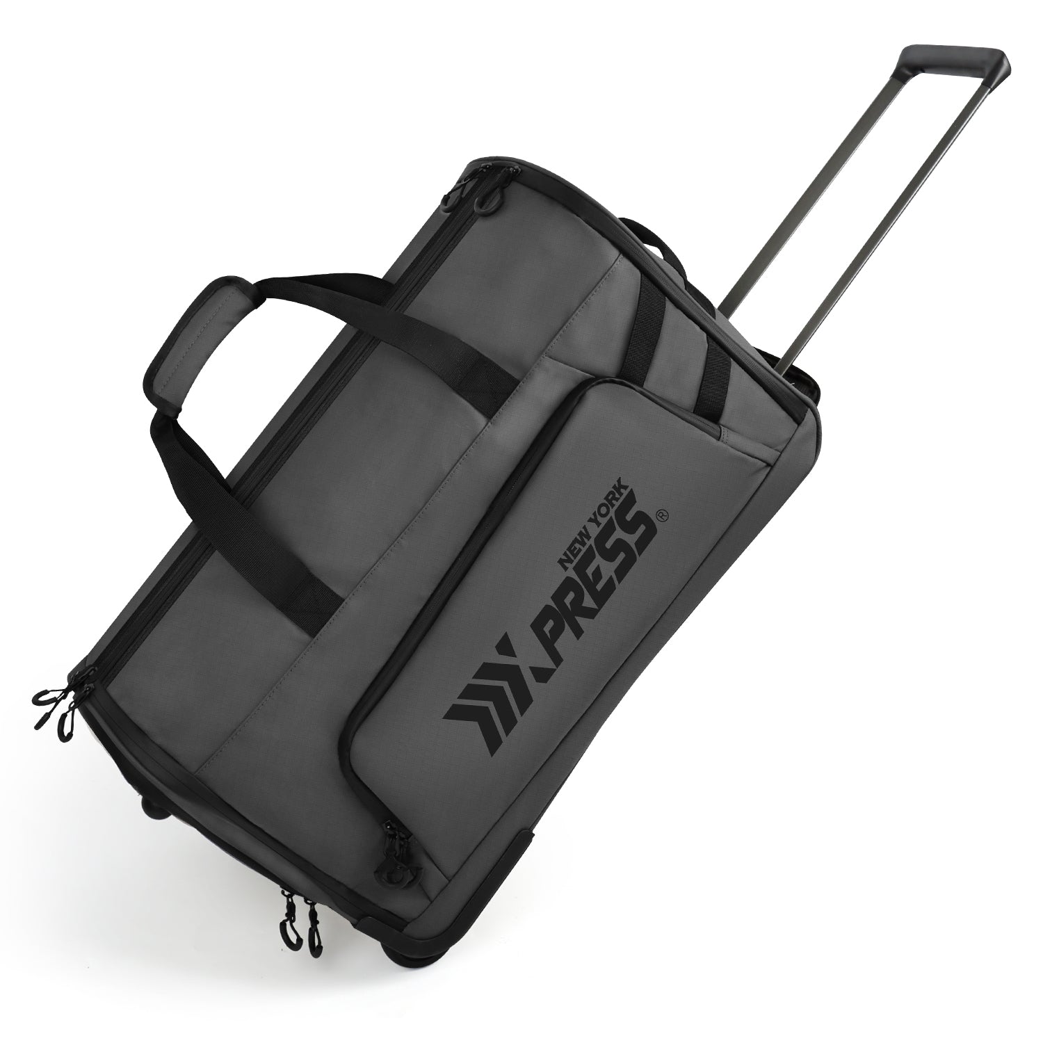 New York XPress GB-161, 2 in 1 Rolling Garment Bag with Wheels,Overnight Bags with Wheels,Rolling Duffle Bag w/Shoes Compartment