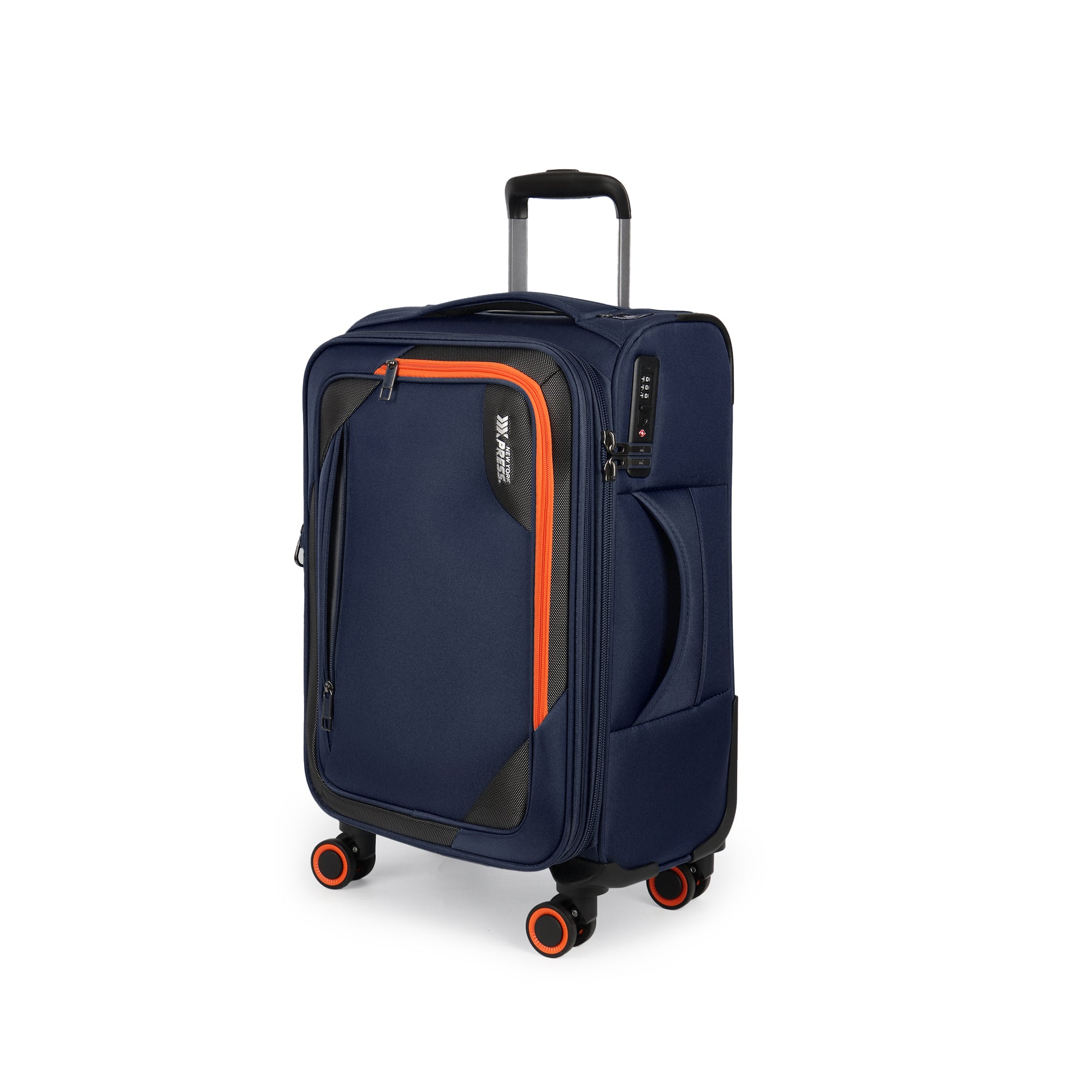 New York XPress WD-8818 Single Suitcase 20''/26''/30'',Softside Suitcase with TSA LOCK,Expandable 20% Luggage with Spinner Wheels,Tear-Resistant
