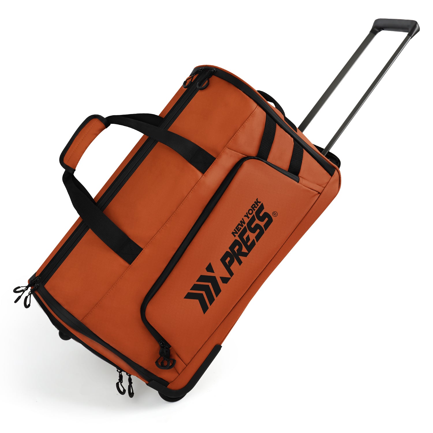 New York XPress GB-161, 2 in 1 Rolling Garment Bag with Wheels,Overnight Bags with Wheels,Rolling Duffle Bag w/Shoes Compartment