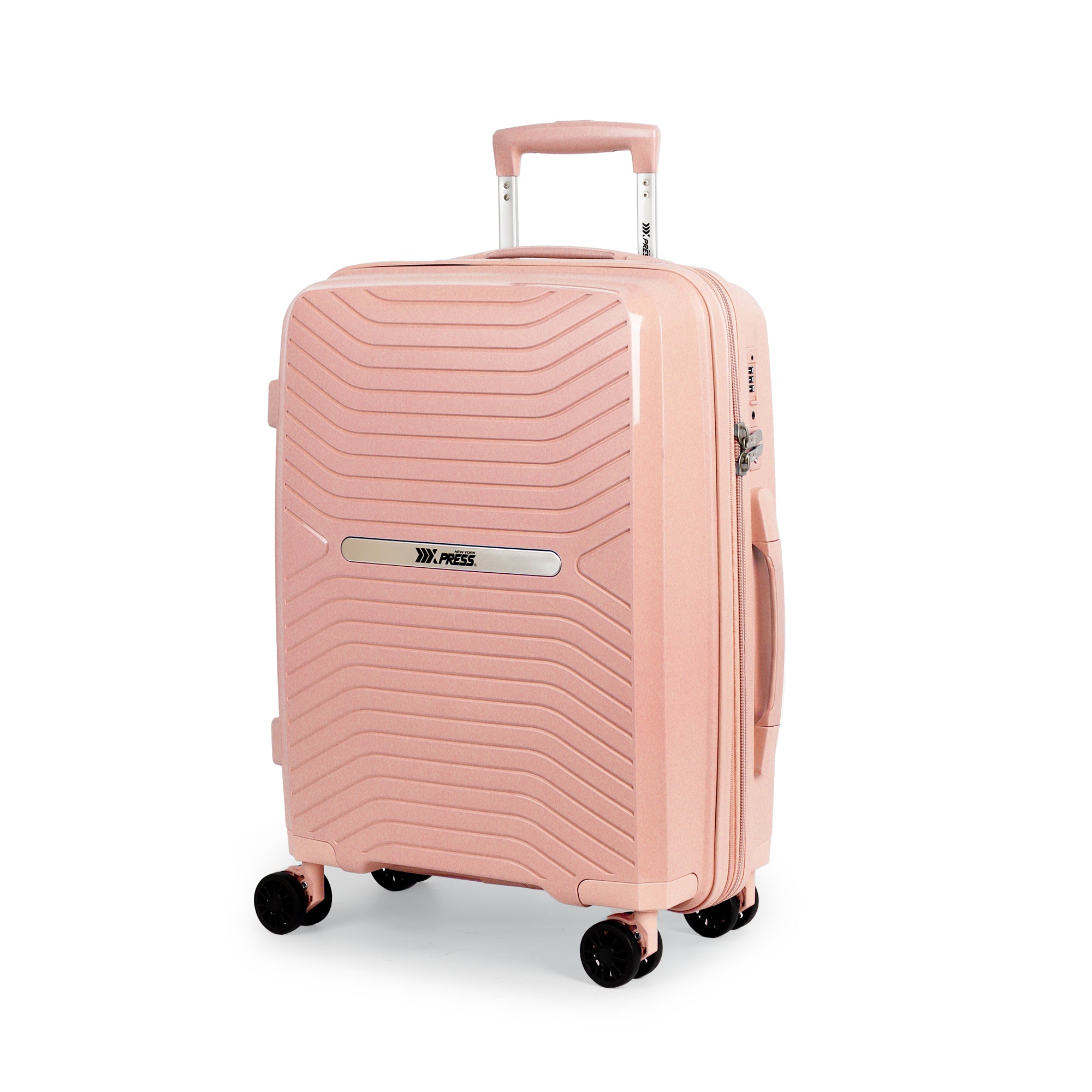 New York XPress 13804,3 Piece Luggage Set w/TSA LOCK,PC Hardside Suitcase Set w/Double Spinner Wheels,Expandable 20%,Luggage Sets,Lightweight Rolling Suitcase for Men/Women（20in/25in/29in）