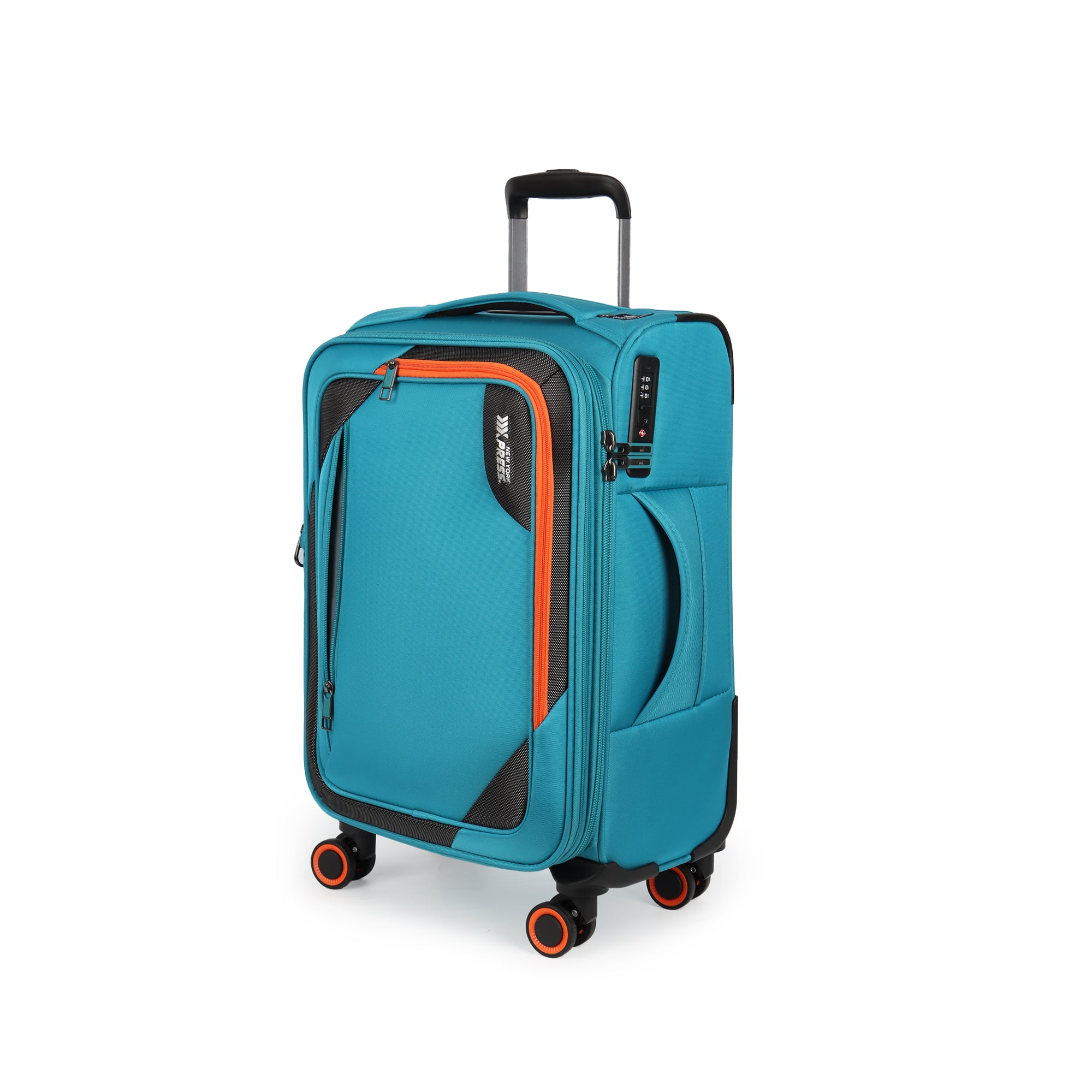 New York XPress WD-8818 Single Suitcase 20''/26''/30'',Softside Suitcase with TSA LOCK,Expandable 20% Luggage with Spinner Wheels,Tear-Resistant