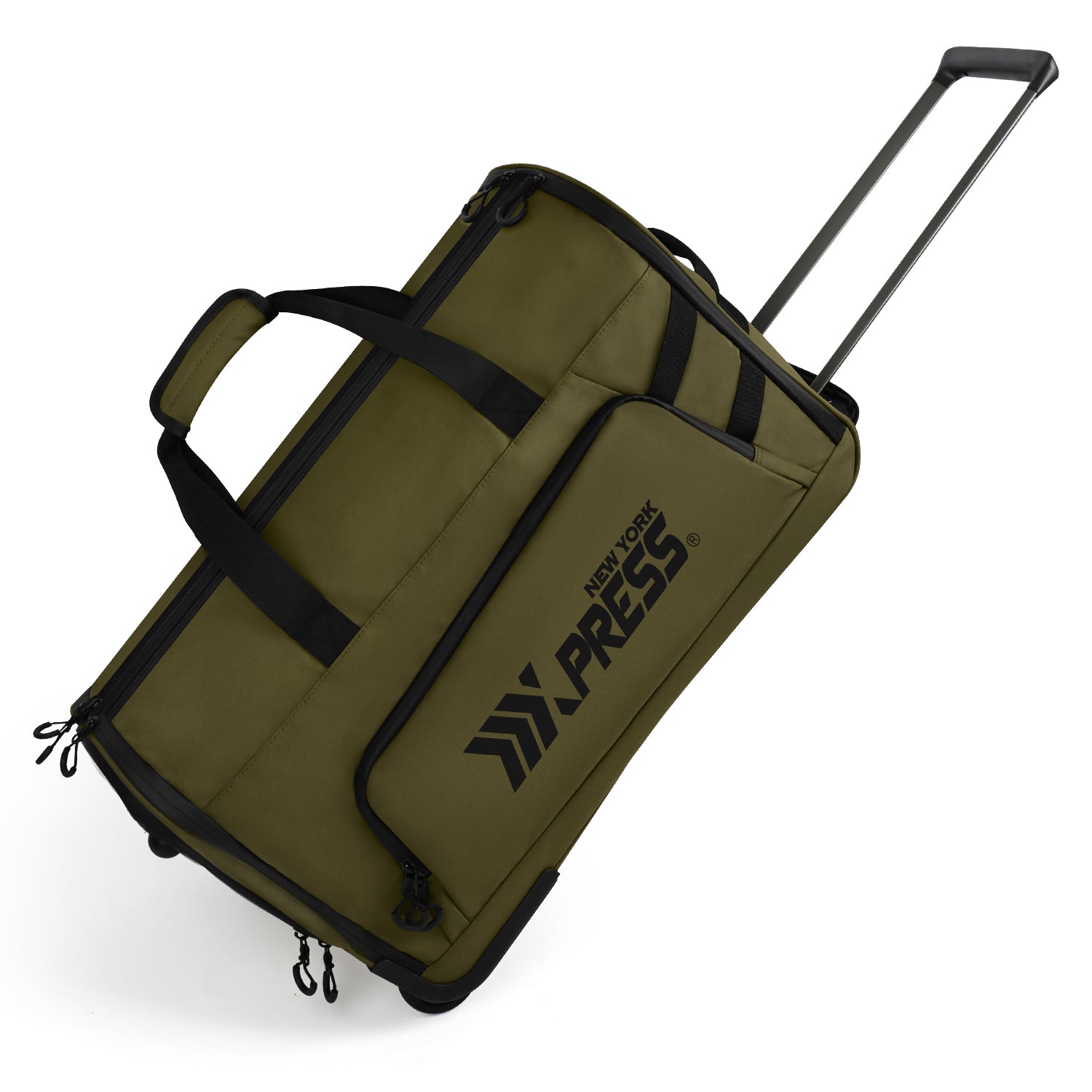New York XPress GB-161, 2 in 1 Rolling Garment Bag with Wheels,Overnight Bags with Wheels,Rolling Duffle Bag w/Shoes Compartment