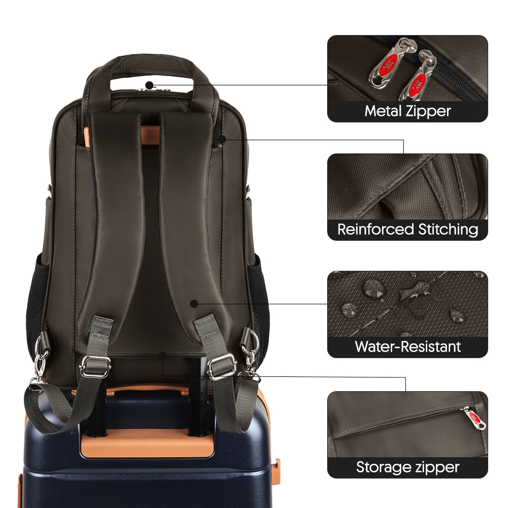 New York XPress 2113,3-in-1 Laptop Backpack for Men/Women,15.6''Laptop Bag/Convertible Backpack/Shoulder Bag,w/Shoulder Strap