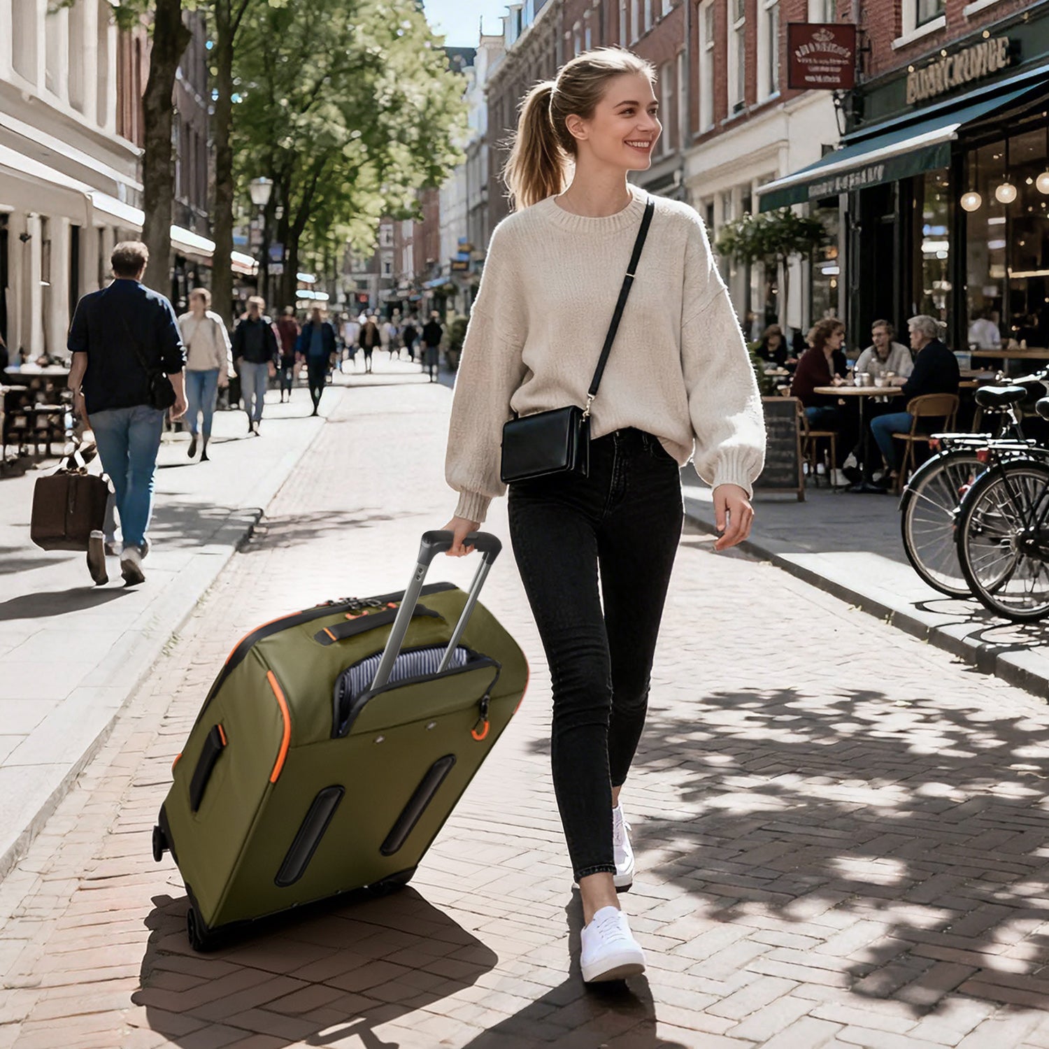 New York XPress TA-8353,20" Luggage, 24in/28in Softside Suitcase w/Double Spinner Wheels, Waterproof,Lightweight Rolling Suitcases for Men/Women