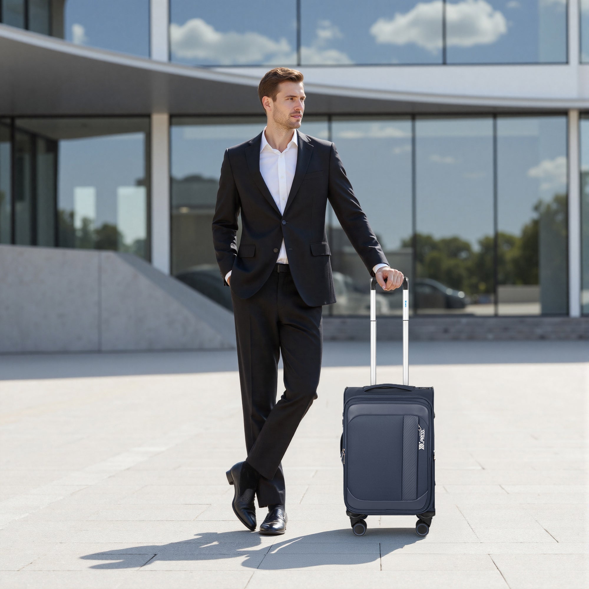 New York XPress 8809 Single Suitcase 20''/26''/30'',Softside Luggage w/Spinner Wheels and TSA LOCK,Lightweight Luggage for Men Women