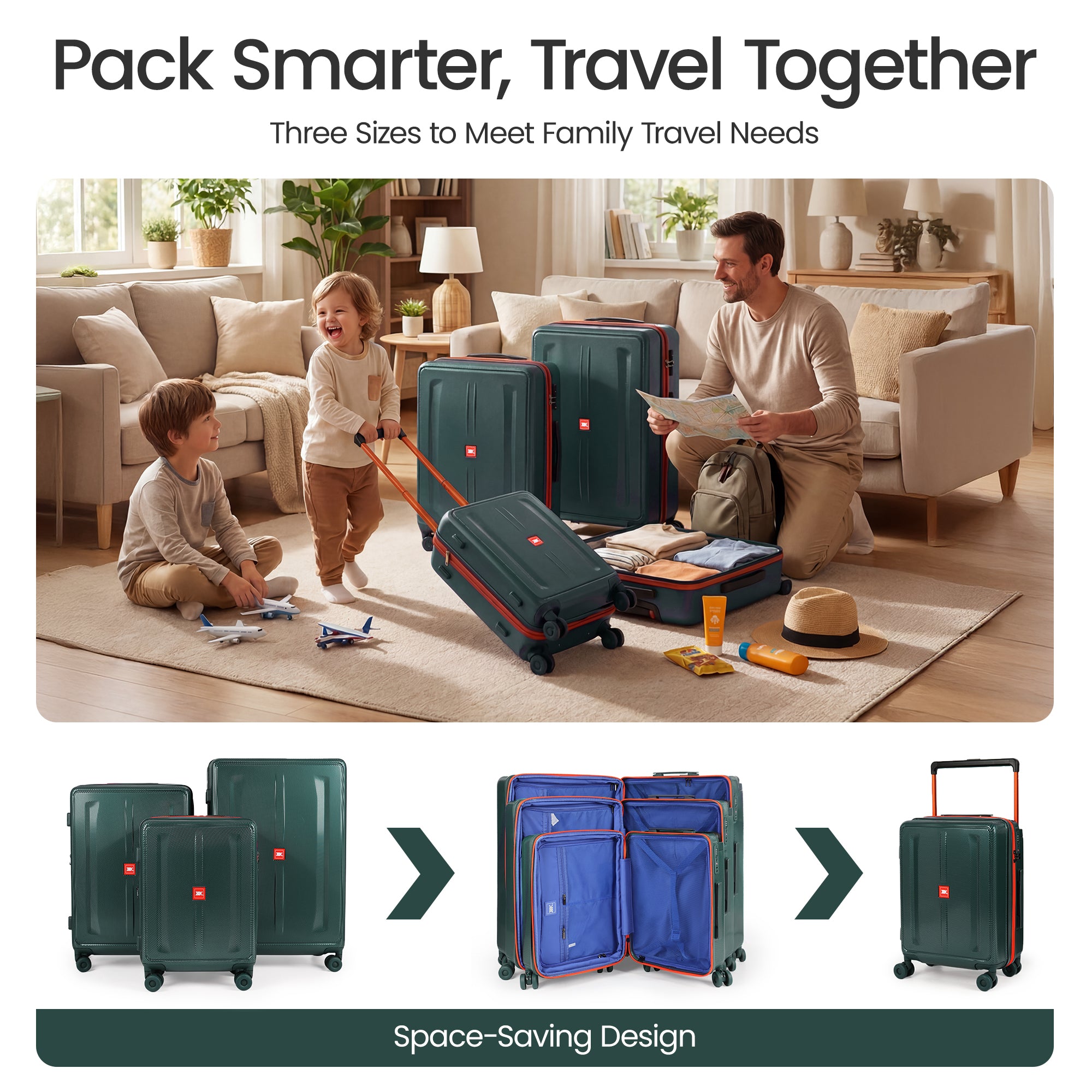 New York XPress LP-13803,3-Piece PC Hardshell Luggage, Expandable 20%, Spinner Wheels, TSA Lock, Wide Handle（20in/26in30in）